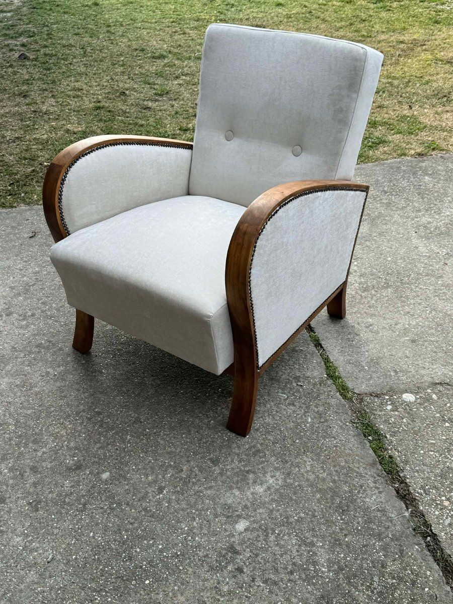 Vintage Art Deco Hungarian Armchair, 1930s photo vinterior