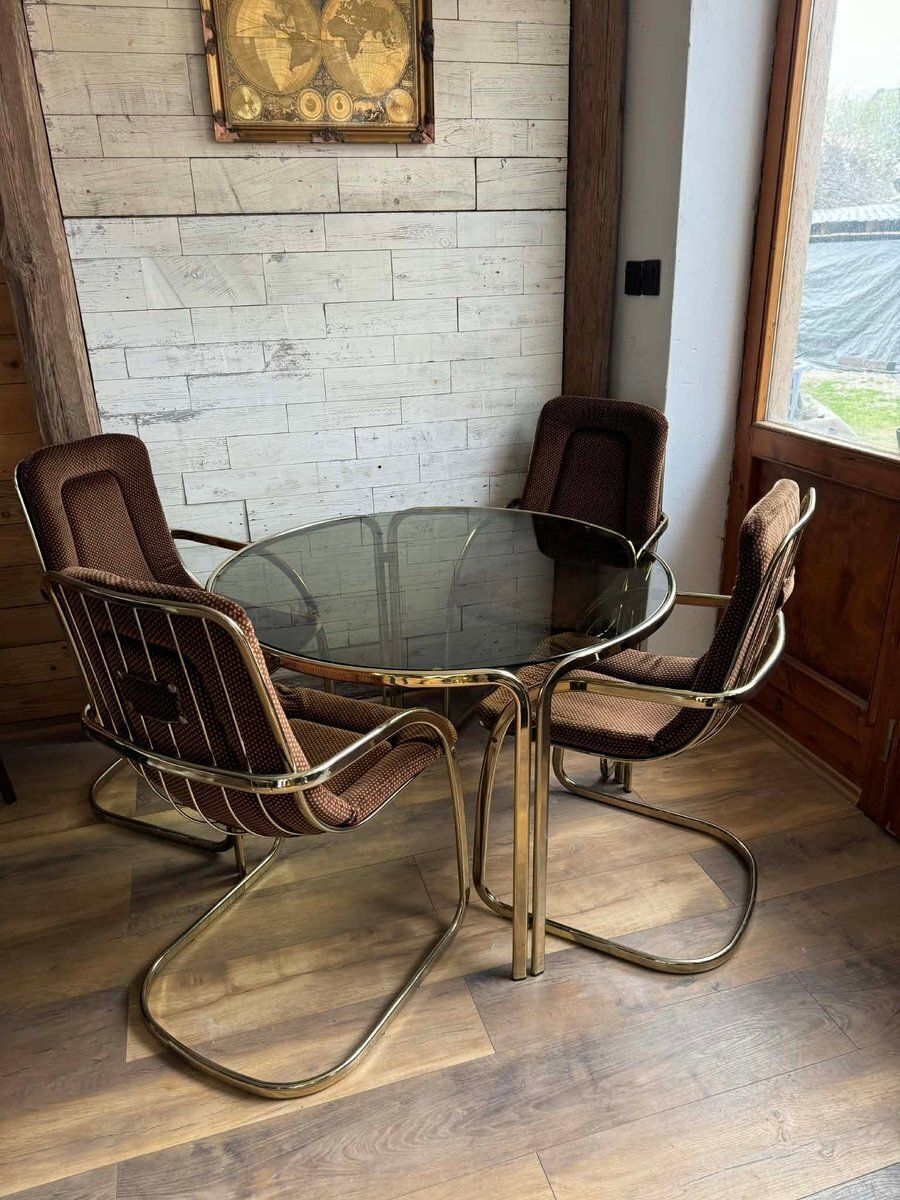 Copper Dining Set From Gastone Rinaldi, 1970s, Set Of 5 photo furniture