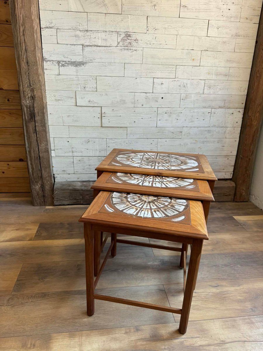 Vintage Danish Teak Nesting Tables From Mobelfabrikken Toften, 1960s photo Furniture