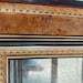Italian Burr Walnut Finish Vitrine Display Cabinet Curio Glass Shelves Mirrored Collectors Cupboard With Upper Case photo for sale