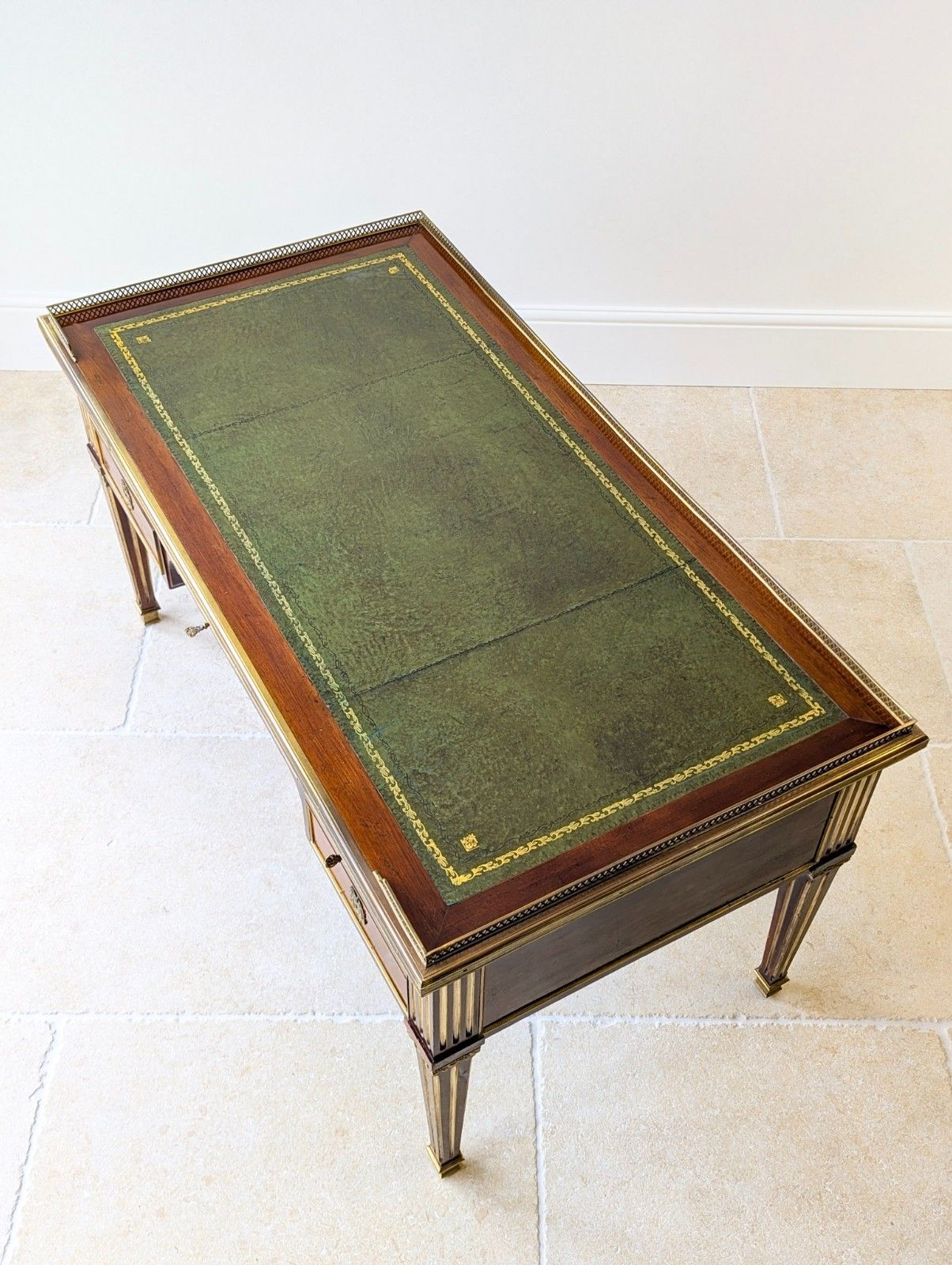 Antique Edwardian Louis XVI Style Mahogany Writing Desk. C.1910 photo for sale