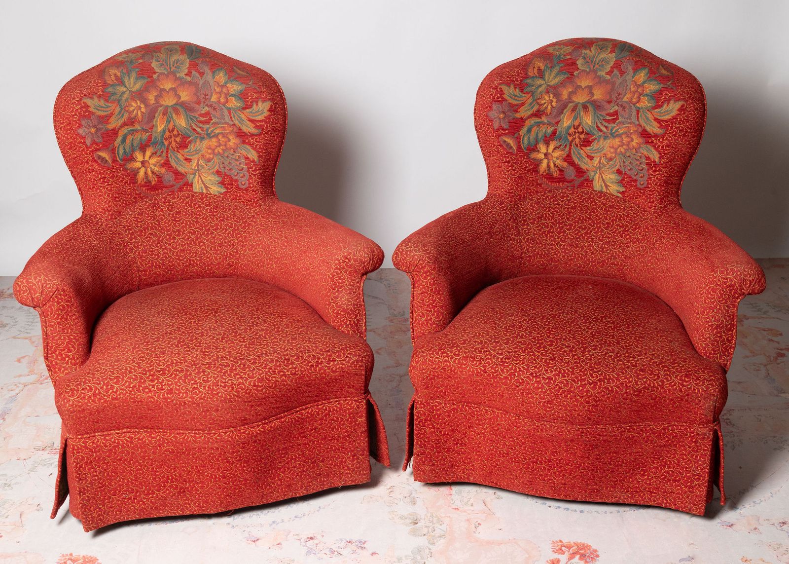 Antique French Pair Of Chairs For Upholstery