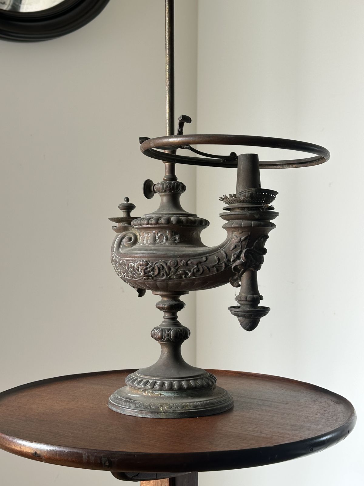 A Late 19th Century Brass 'Harvard Student's Oil Lamp' By Wild And Wessel, Berlin