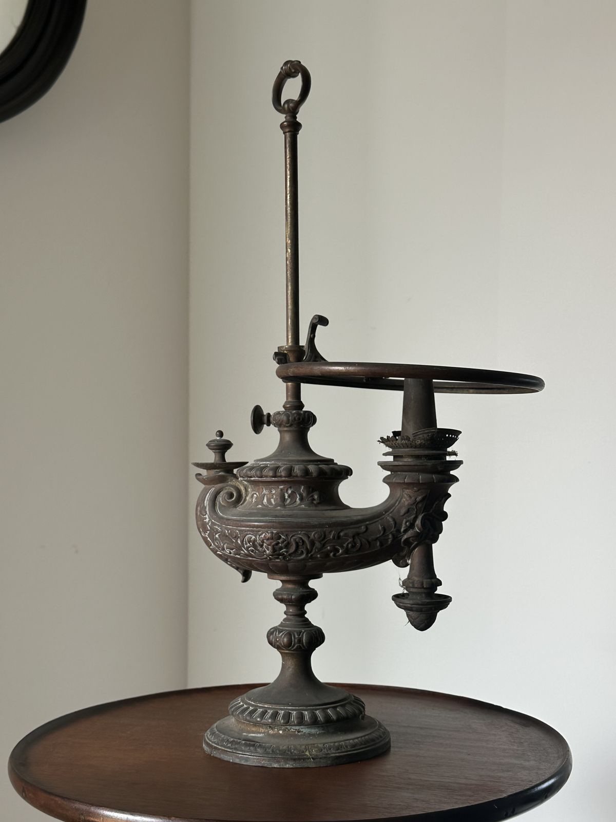 A Late 19th Century Brass 'Harvard Student's Oil Lamp' By Wild And Wessel, Berlin photo Lighting