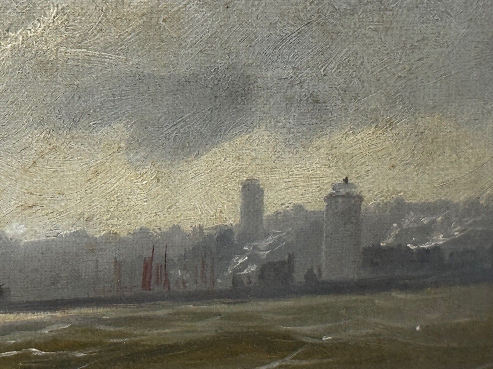 photo buy 19th Century Marine Oil Painting Leaving The Tyne Signed By  John Davison Liddell C1890