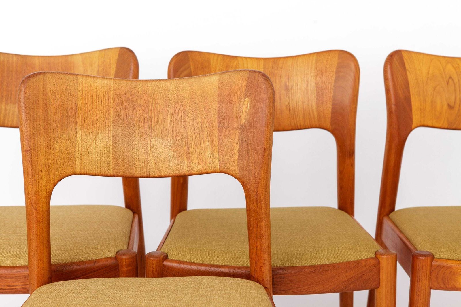 Set Of 8 Niels Koefoed “Ole” Dining Chairs Danish Teak 1970s Mid Century Modern Restored Chairs photo for sale