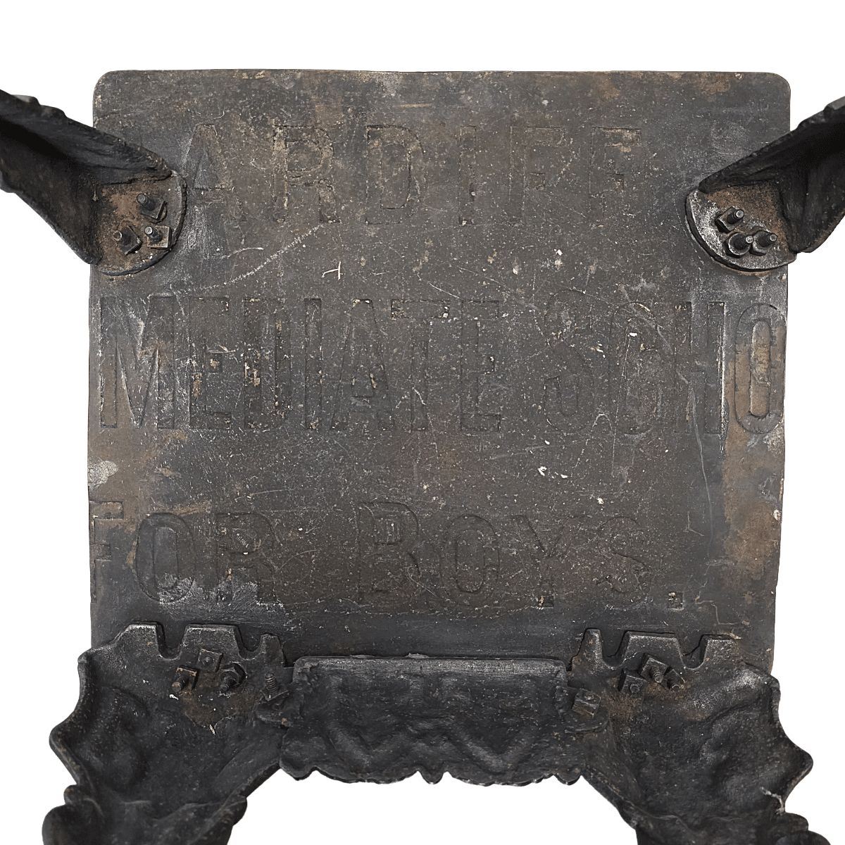 English Victorian Cast Iron And Copper Table, From Around 1850 photo vinterior