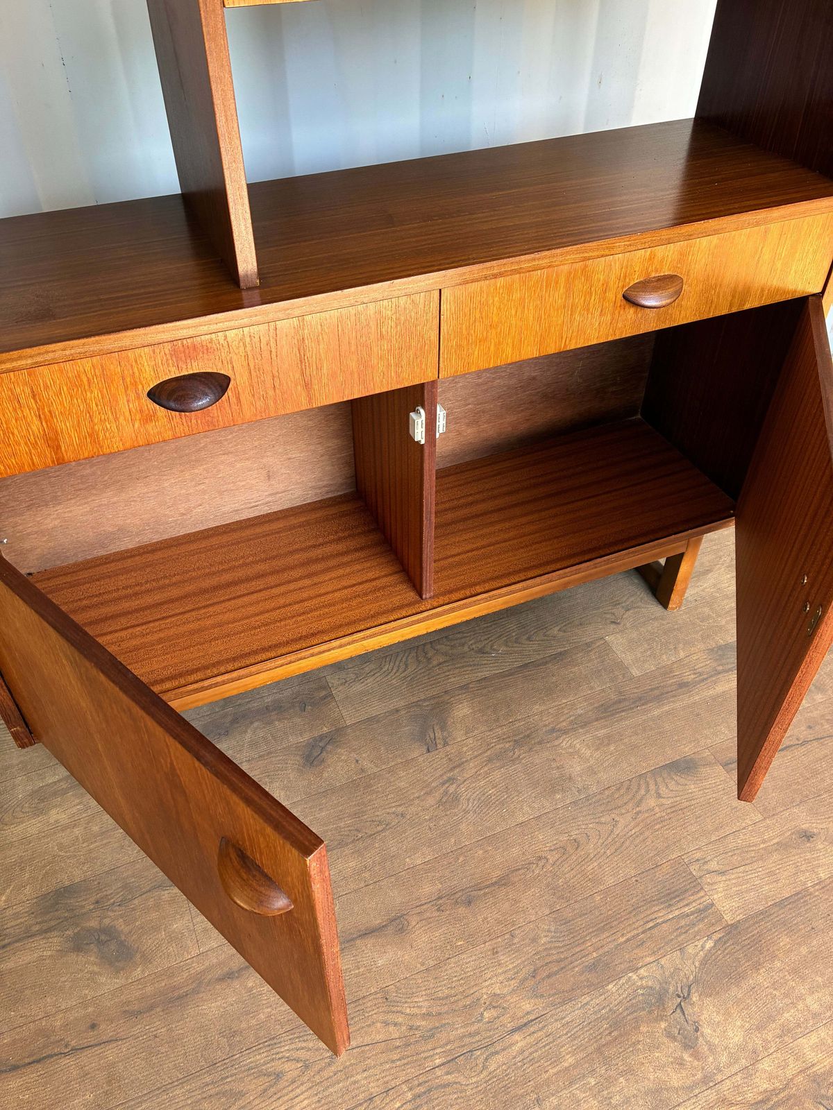 photo furniture Room Divider Shelving Unit By Stateroom For Stonehill   Mid Century Teak Vintage Display Cabinet