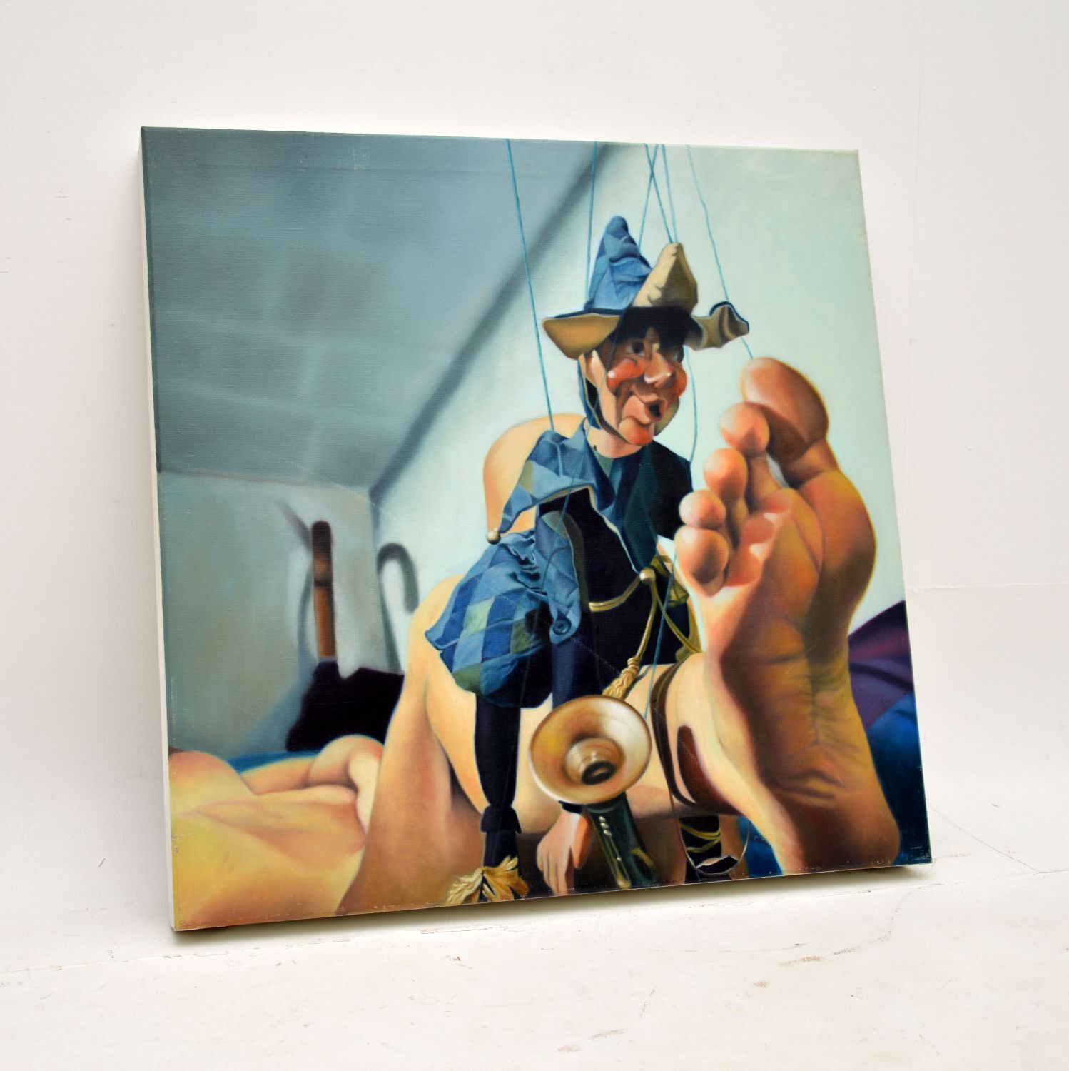 Oil Painting On Canvass By Josep Moncada Titled : Where Are You Taking Me? photo furniture