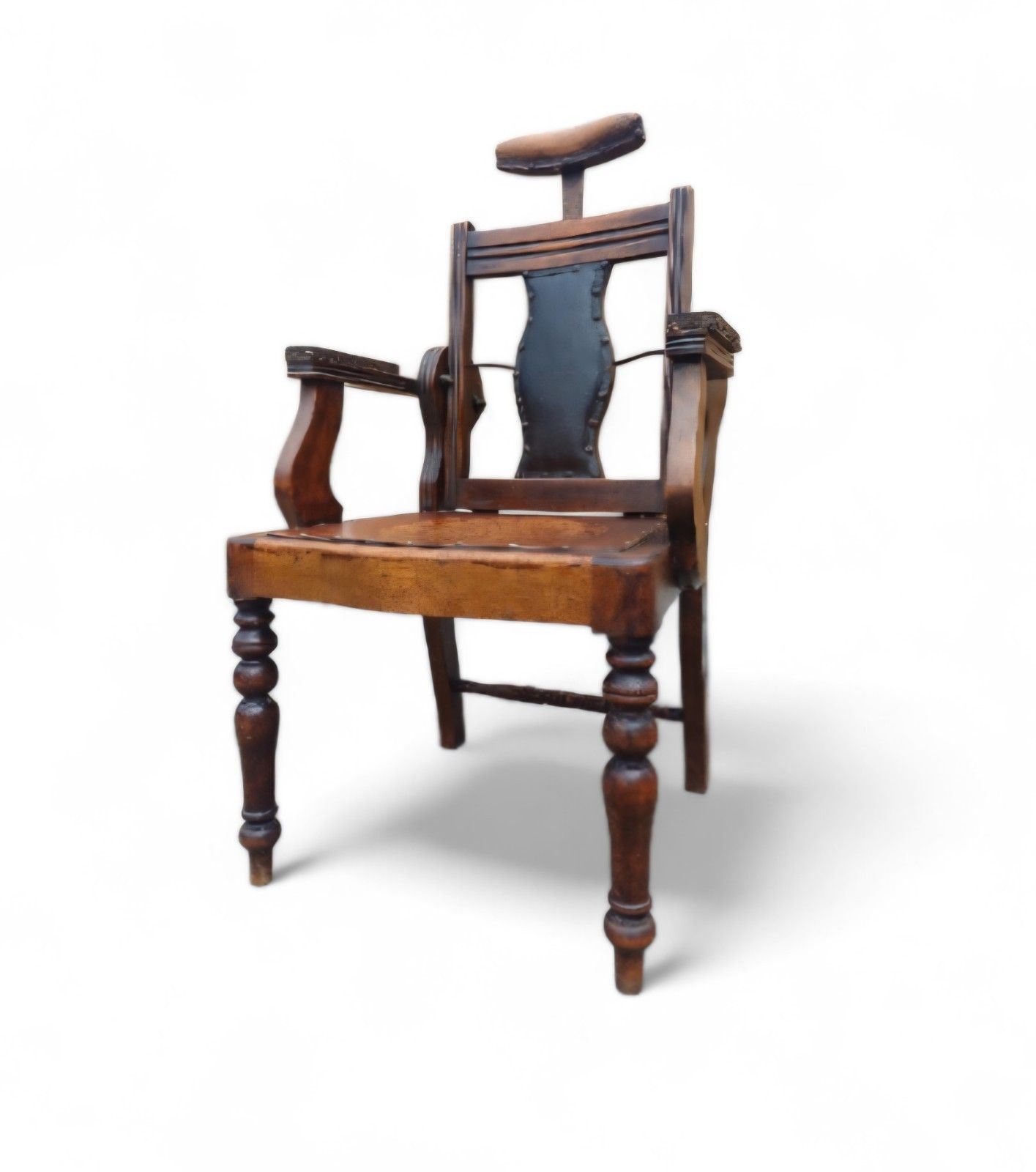 Rare Scottish Antique Barbers Chair Woth Makers Name photo furniture