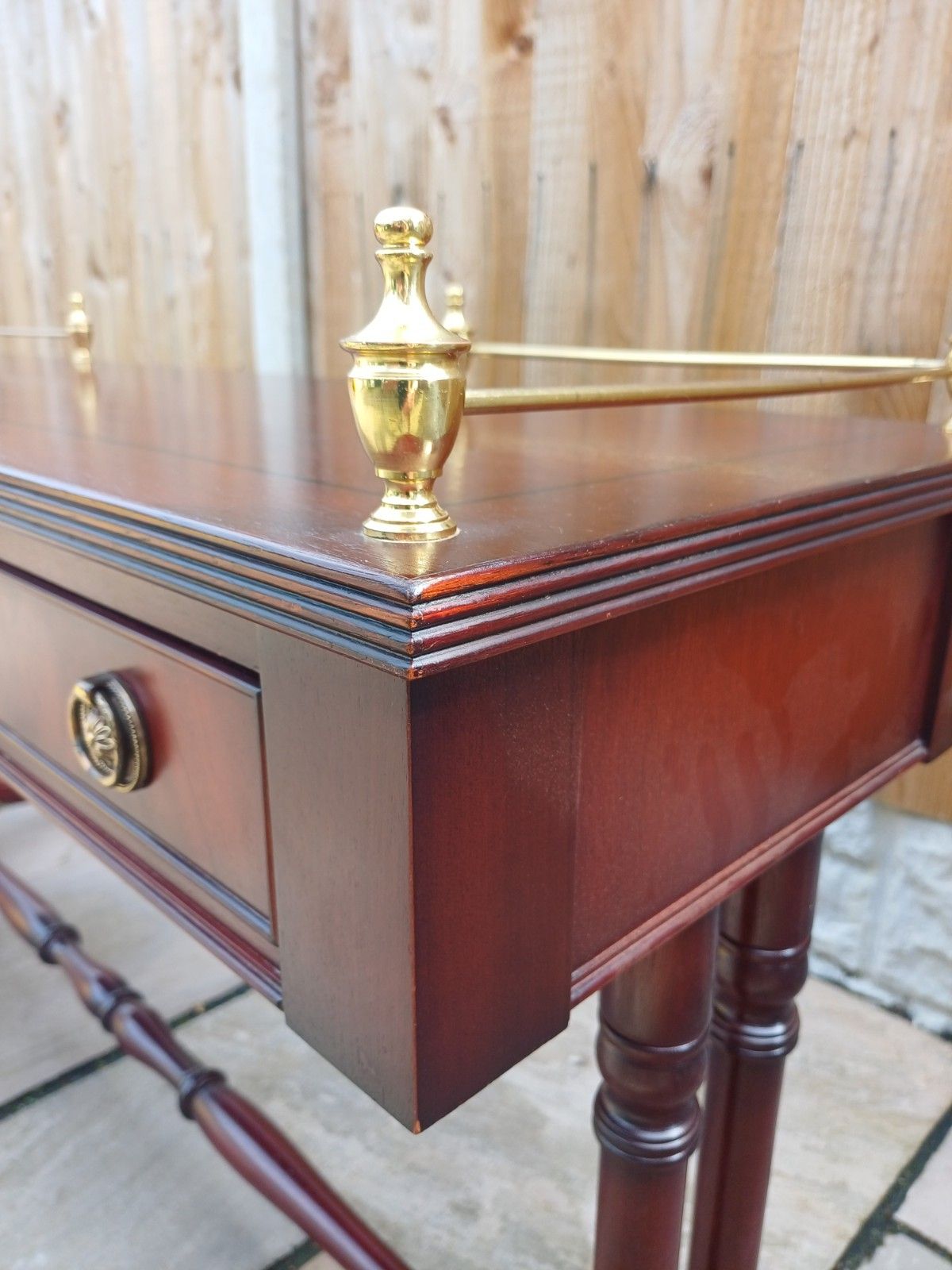 photo for sale High Quality Vintage Campaign Style Console Table Desk By Shaw Of  London