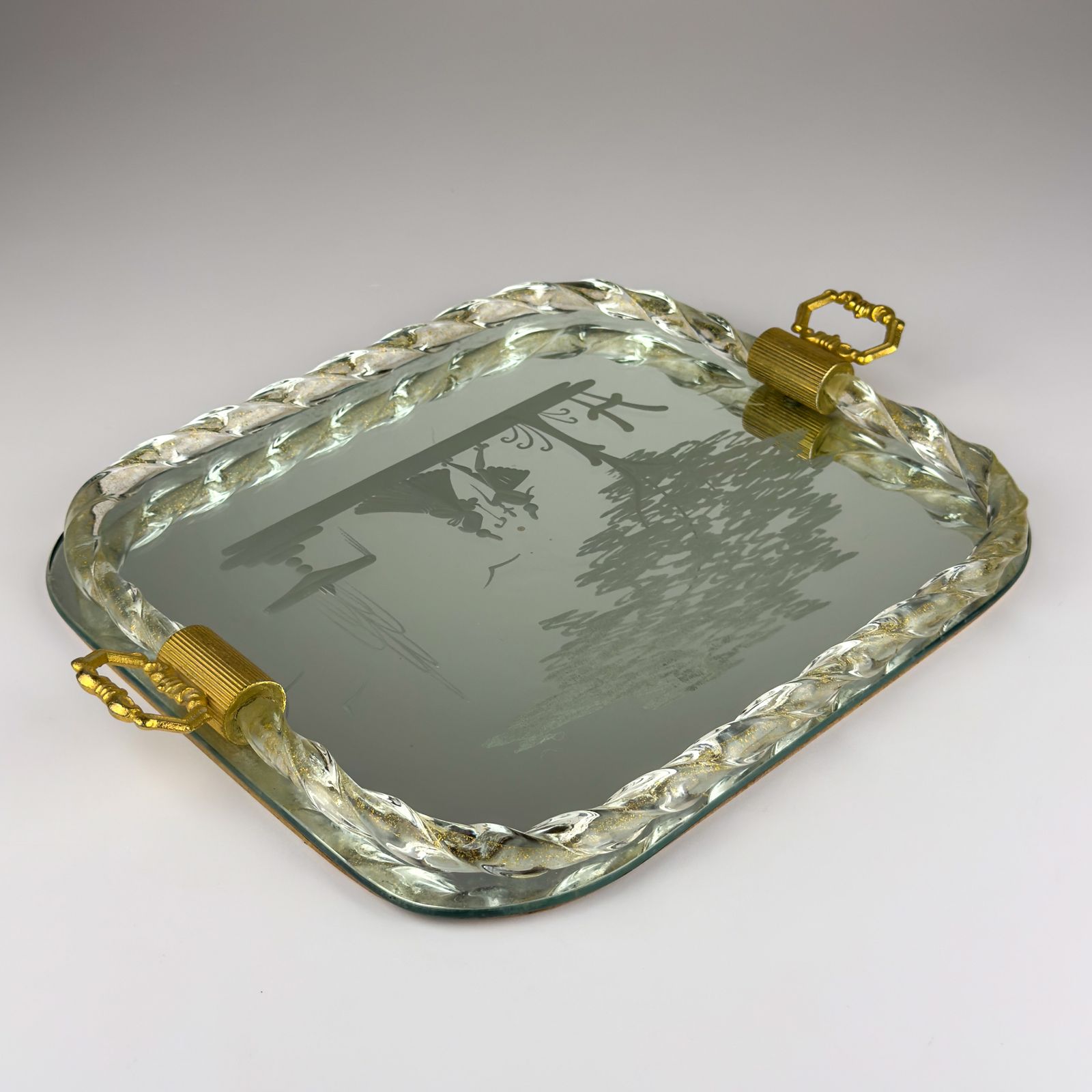 Vintage Venetian Murano glazen dienblad, Italië, ca. jaren 1950 photo buy