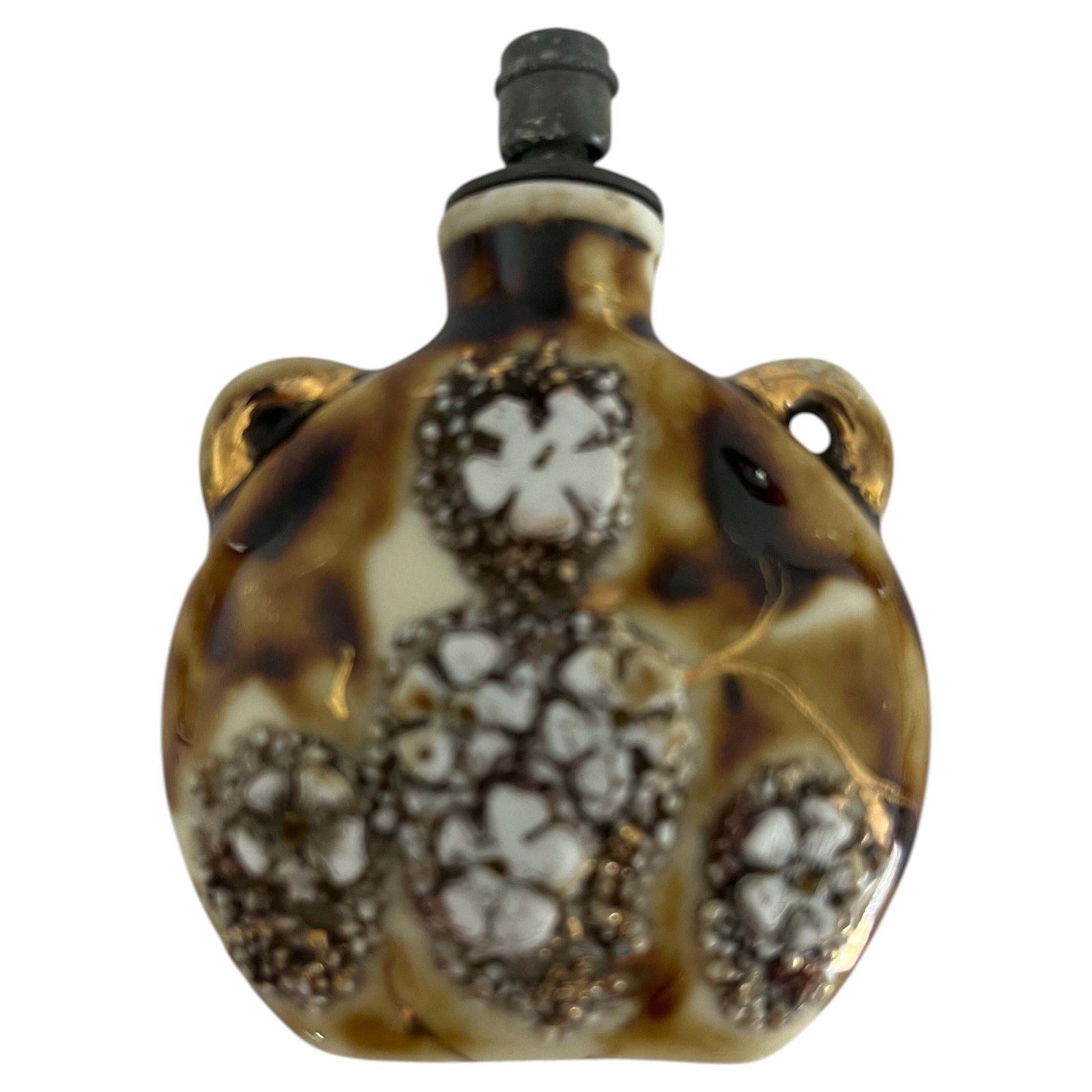 Perfume Bottle Porcelain Marbled And Applied Gilded Decoration, Probably Chinese photo Home Decor