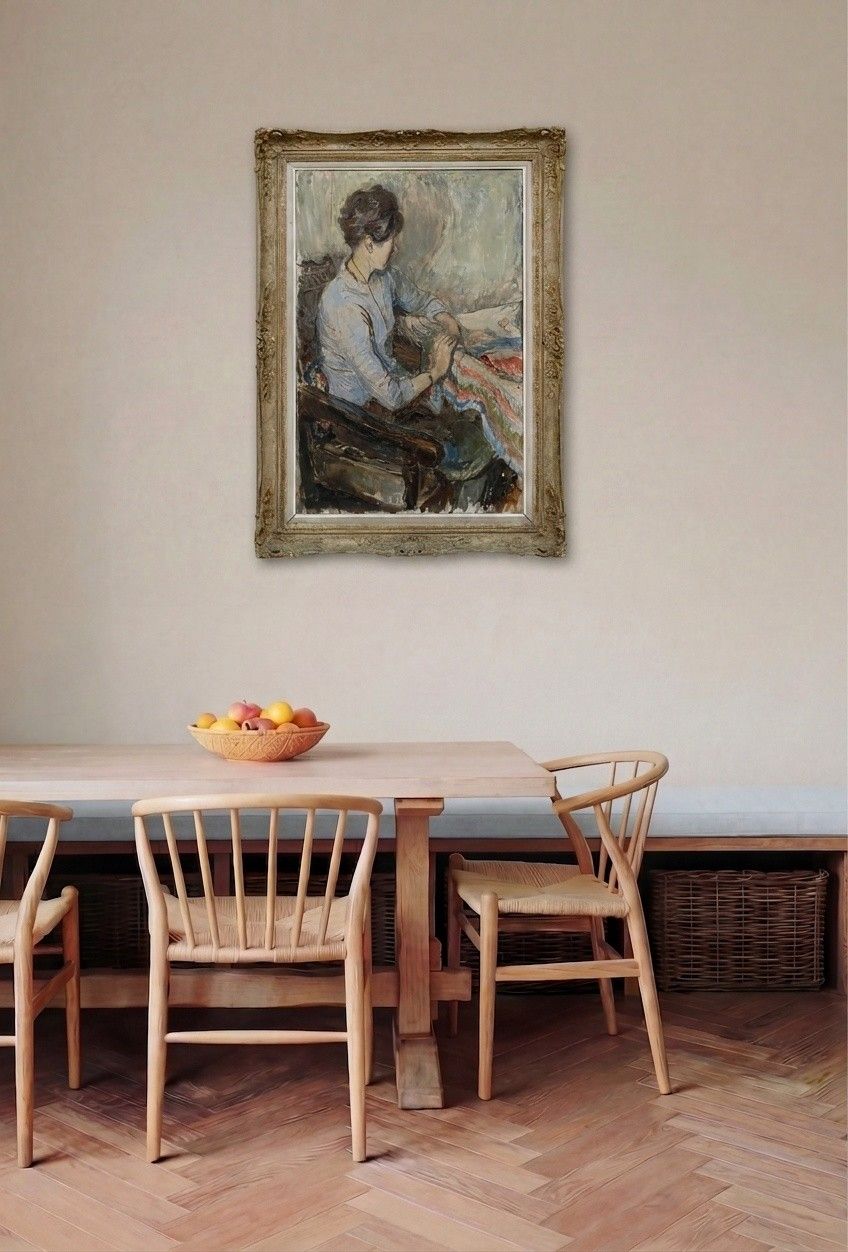 Margaret Milnes (1908 1998) Framed Mid 20th Century Oil, Ann & Catherine photo for sale