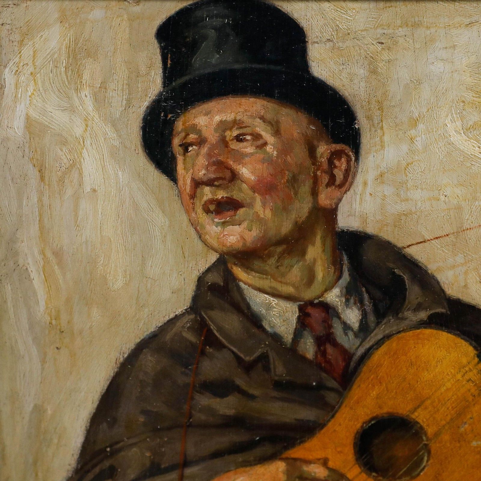 Bernhard Gauer (1882 1955) Framed Early 20th Century Oil, The Busker photo buy