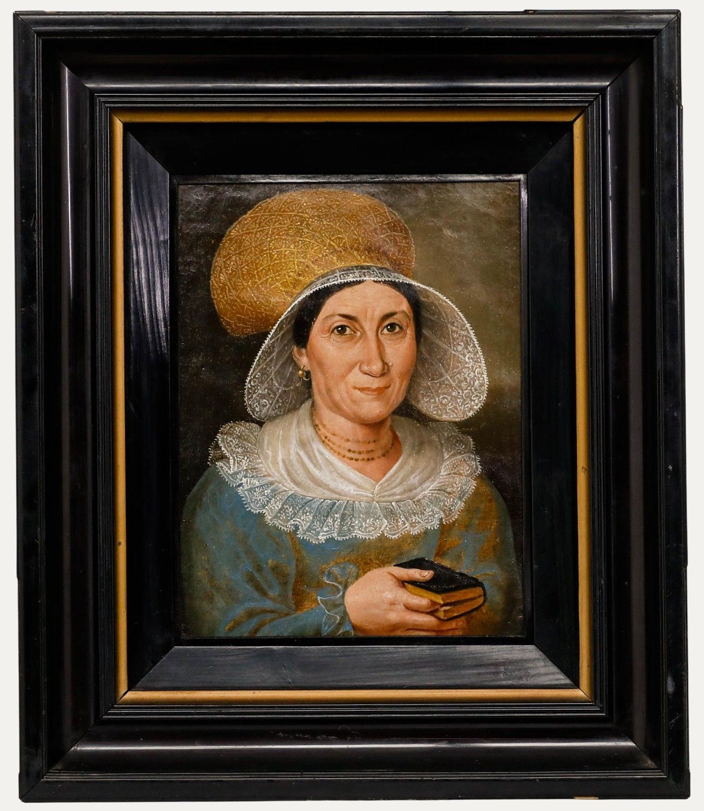 Dutch School 18th Century Oil Zeeland Bourgeois Woman