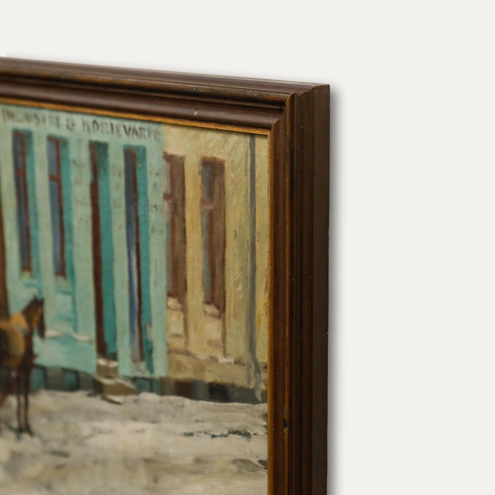 Einar Kullander (1893 1946) Swedish School 1924 Oil, A Horse Drawn Sleigh photo buy