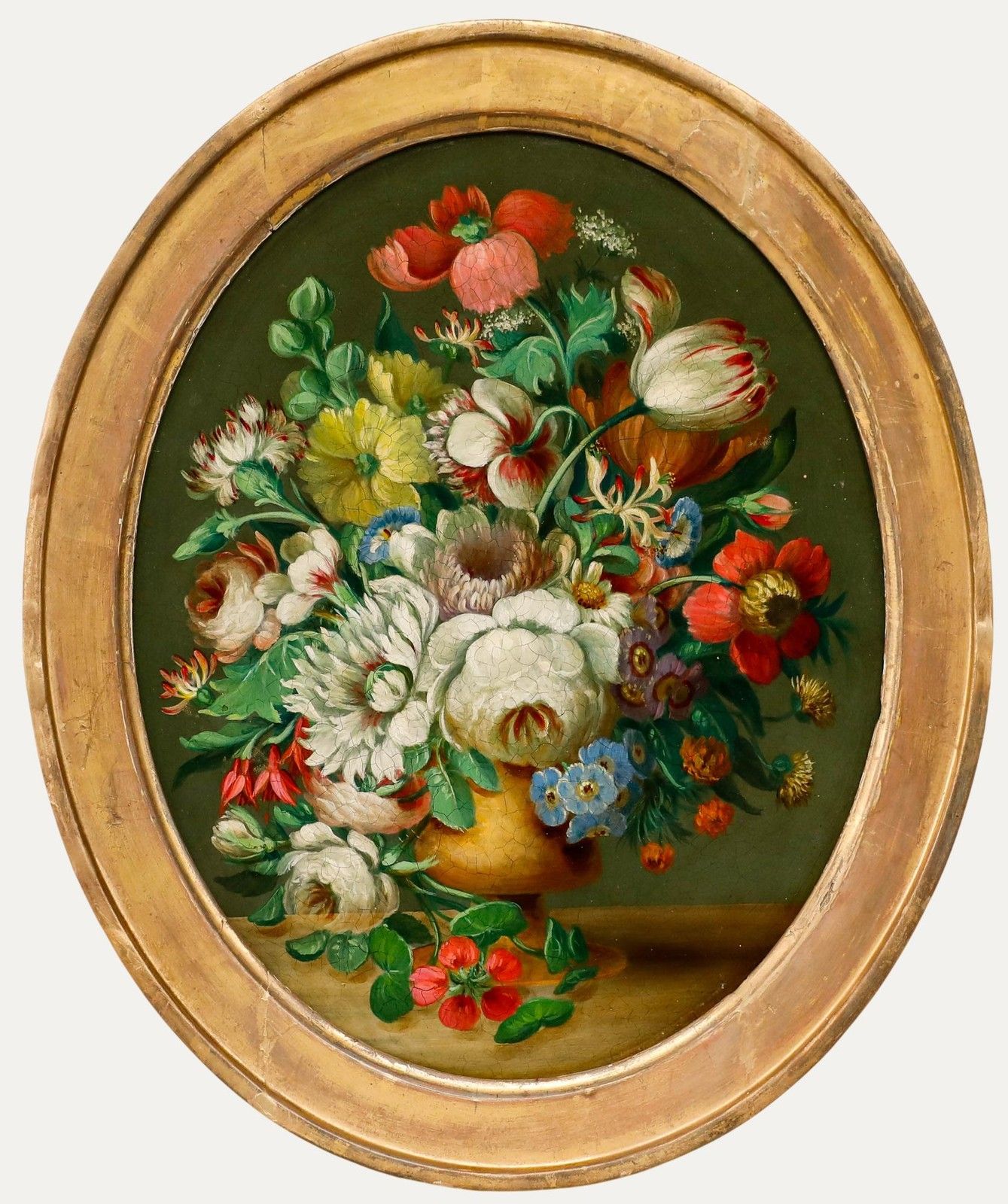 Fine 19th Century Oil Summer Flowers II