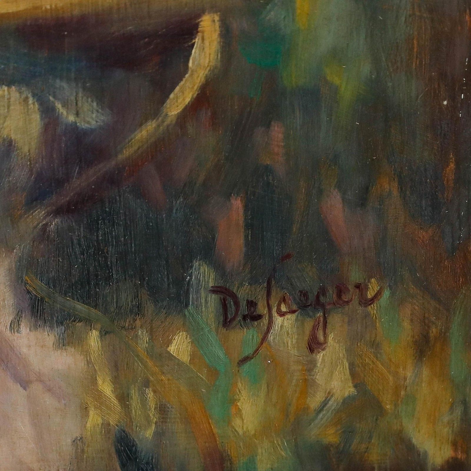 photo for sale Anna Maria De Saeger (B.1947) 20th Century Oil, Lady In The Garden