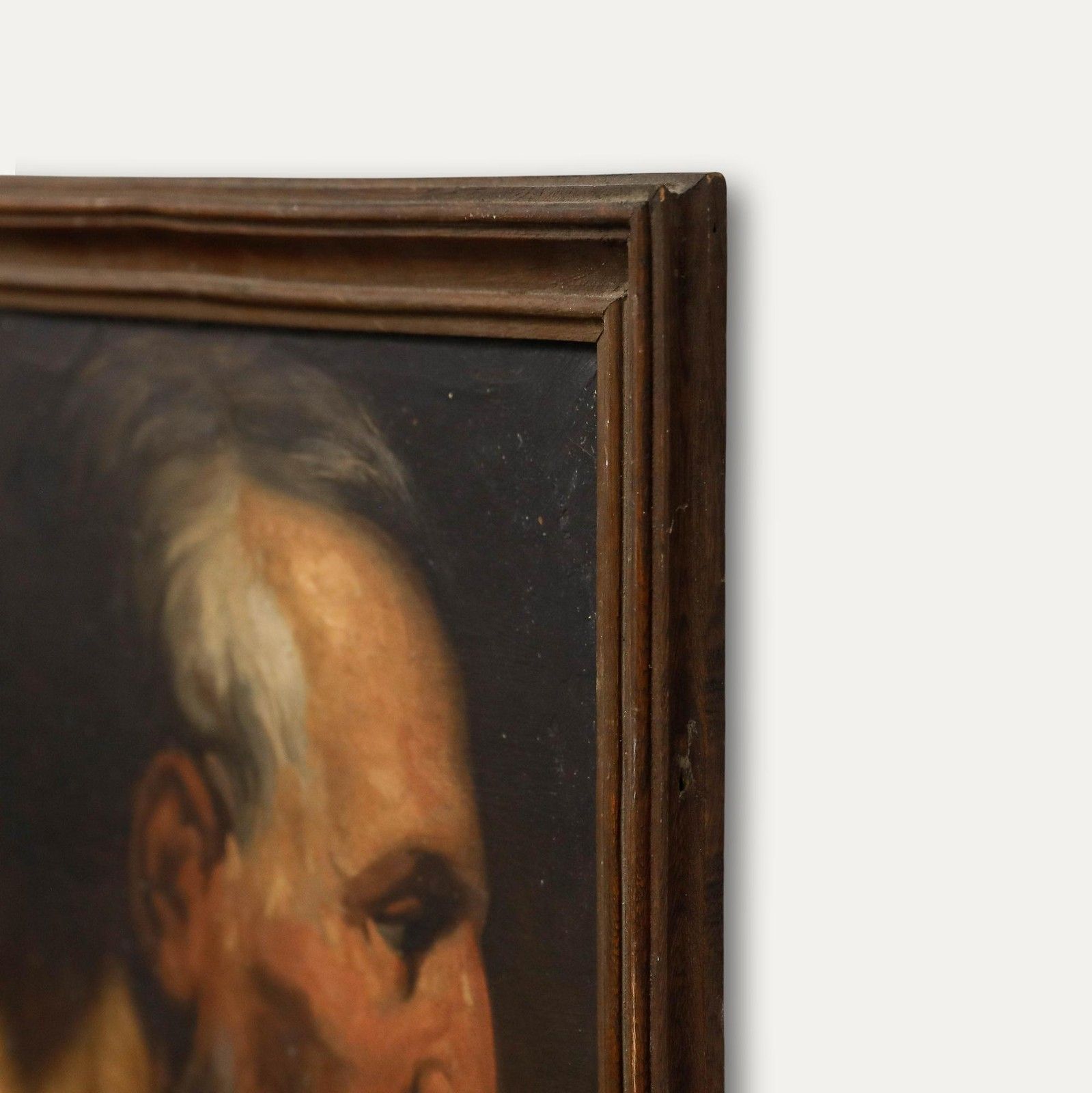 Attrib. Félix Caullet (1827 1865) Mid 20th Century Oil, Profile Of A Bearded Man photo vinterior