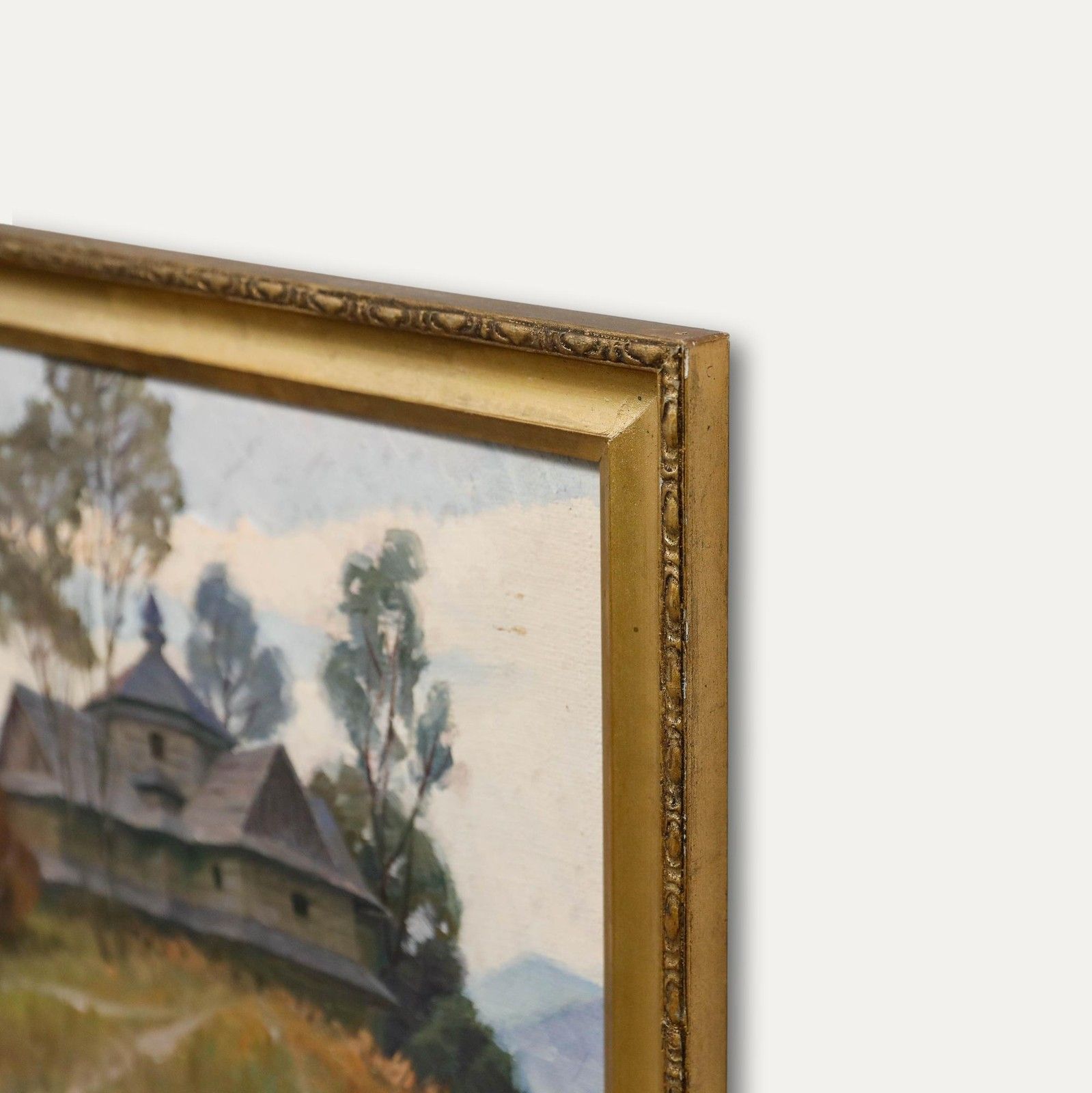 Vladimir Lykho (1924) 1977 Oil, Evening In The Mountains photo vintage