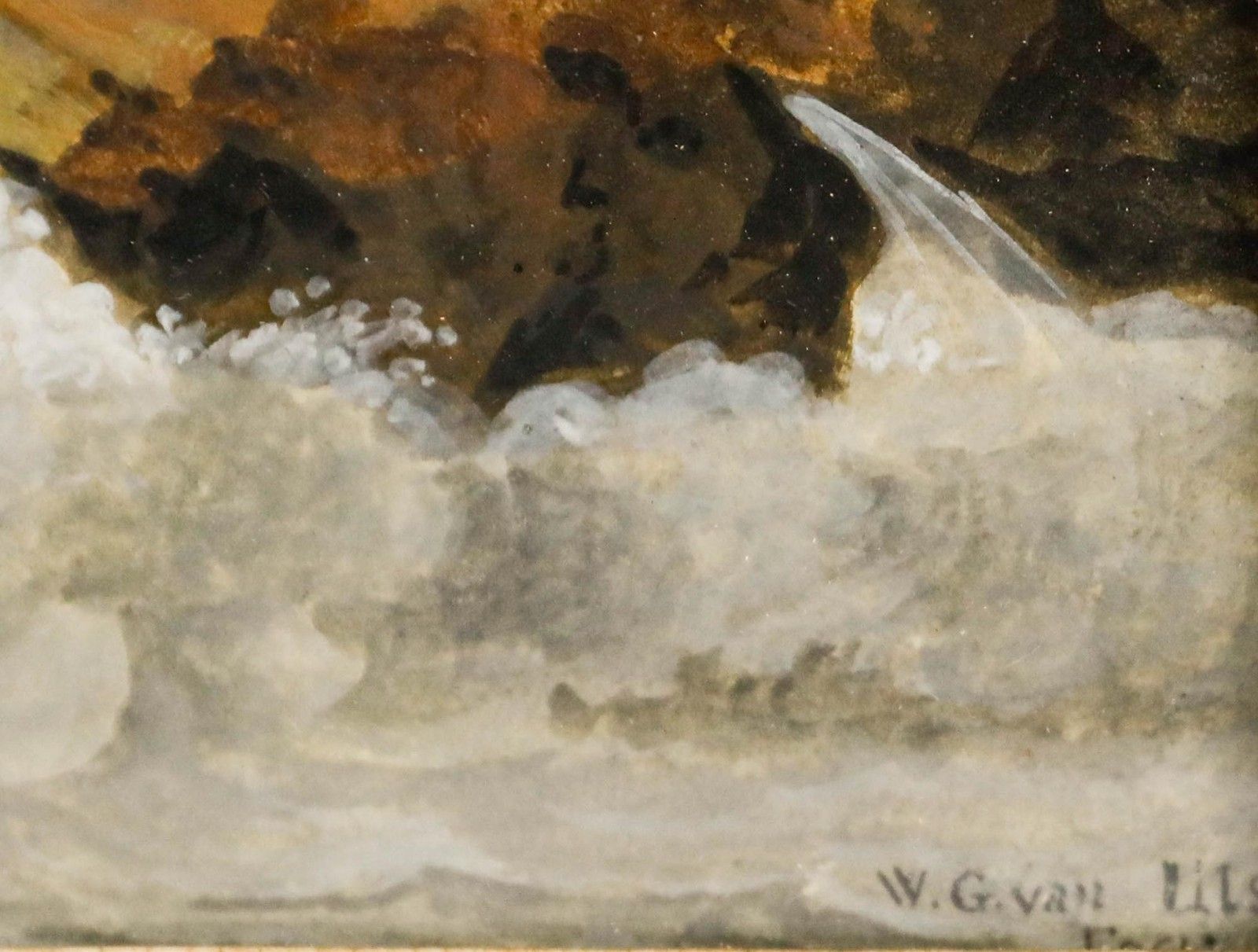 Willem Gerrit Van Ulsen (1762 1830) Watercolour, Crossing The Torrent photo vinterior