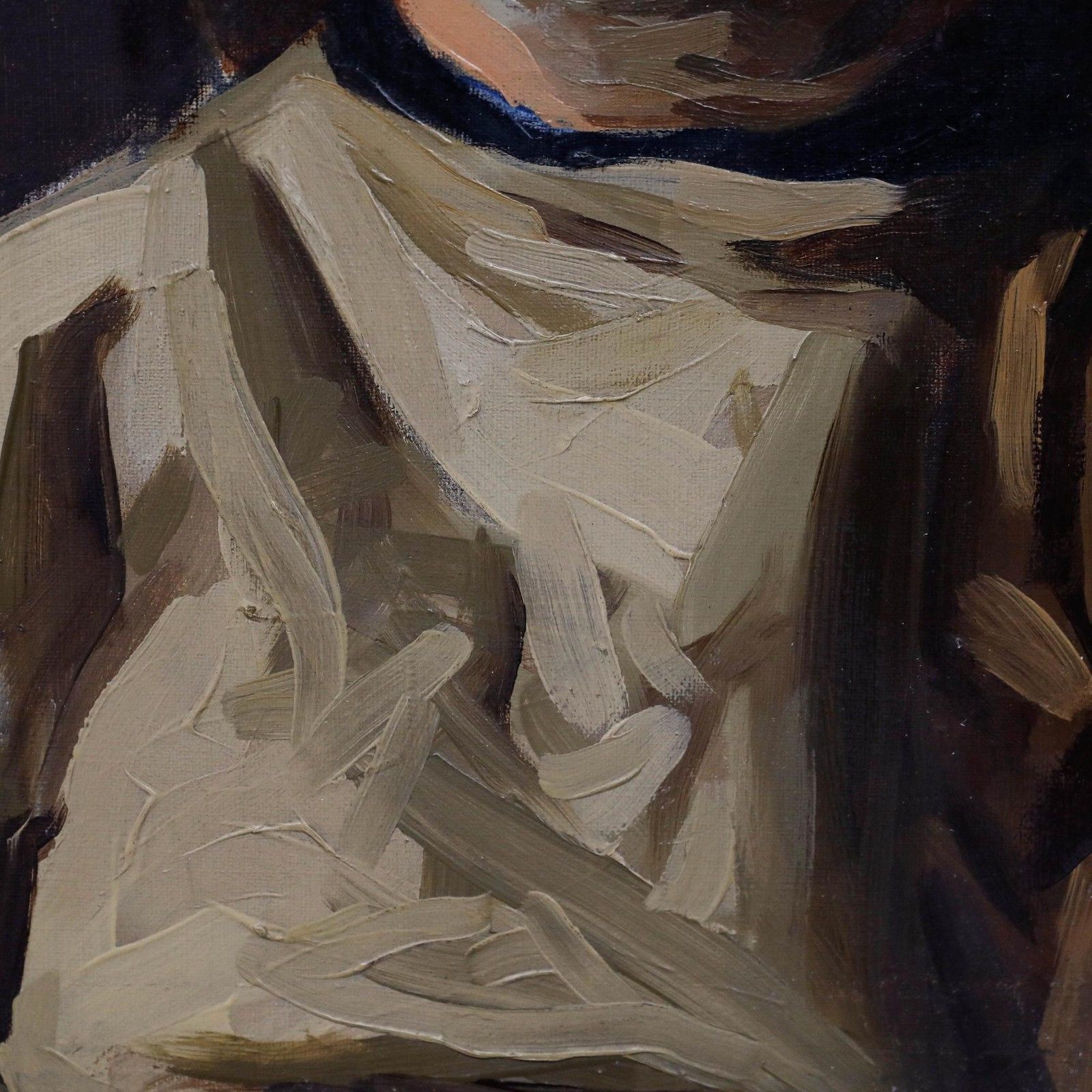 Framed 20th Century Oil Portrait Of A Fisherman photo buy