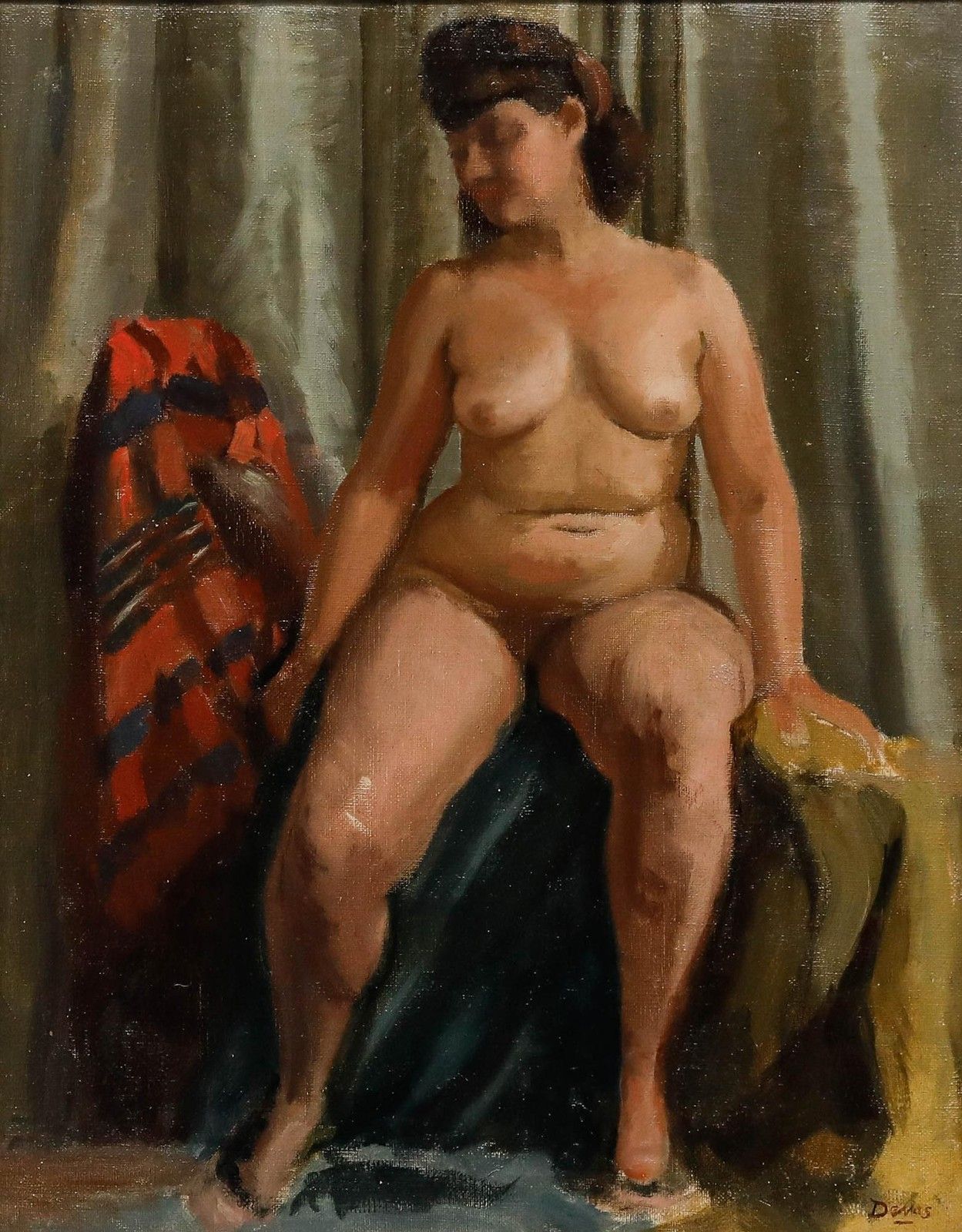 Anthony Devas (1911 1958) Framed Mid 20th Century Oil, The Artist's Muse photo furniture