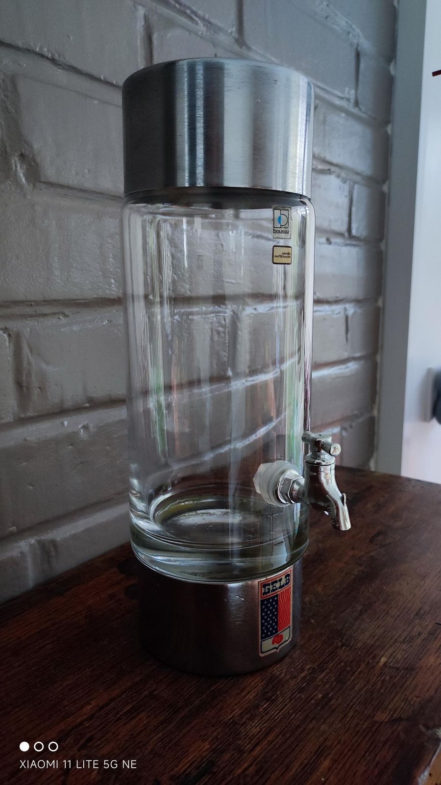 Franse Hedendaagse Absintfontein van Gelb Paris in Verzilverd Metaal & Geblazen Glas, Mid-Century Modern Barware photo Woonaccessoires