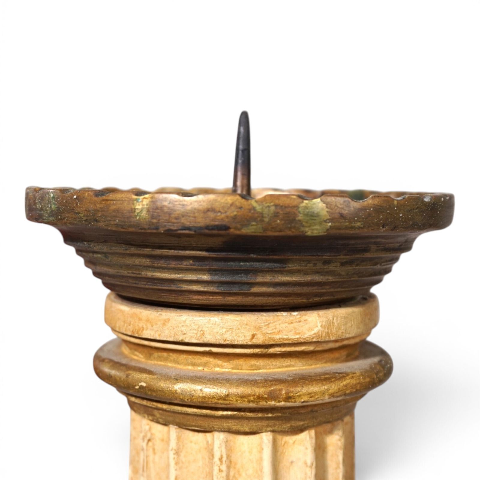 Antieke houten kerkkandelaar, 1860 photo furniture