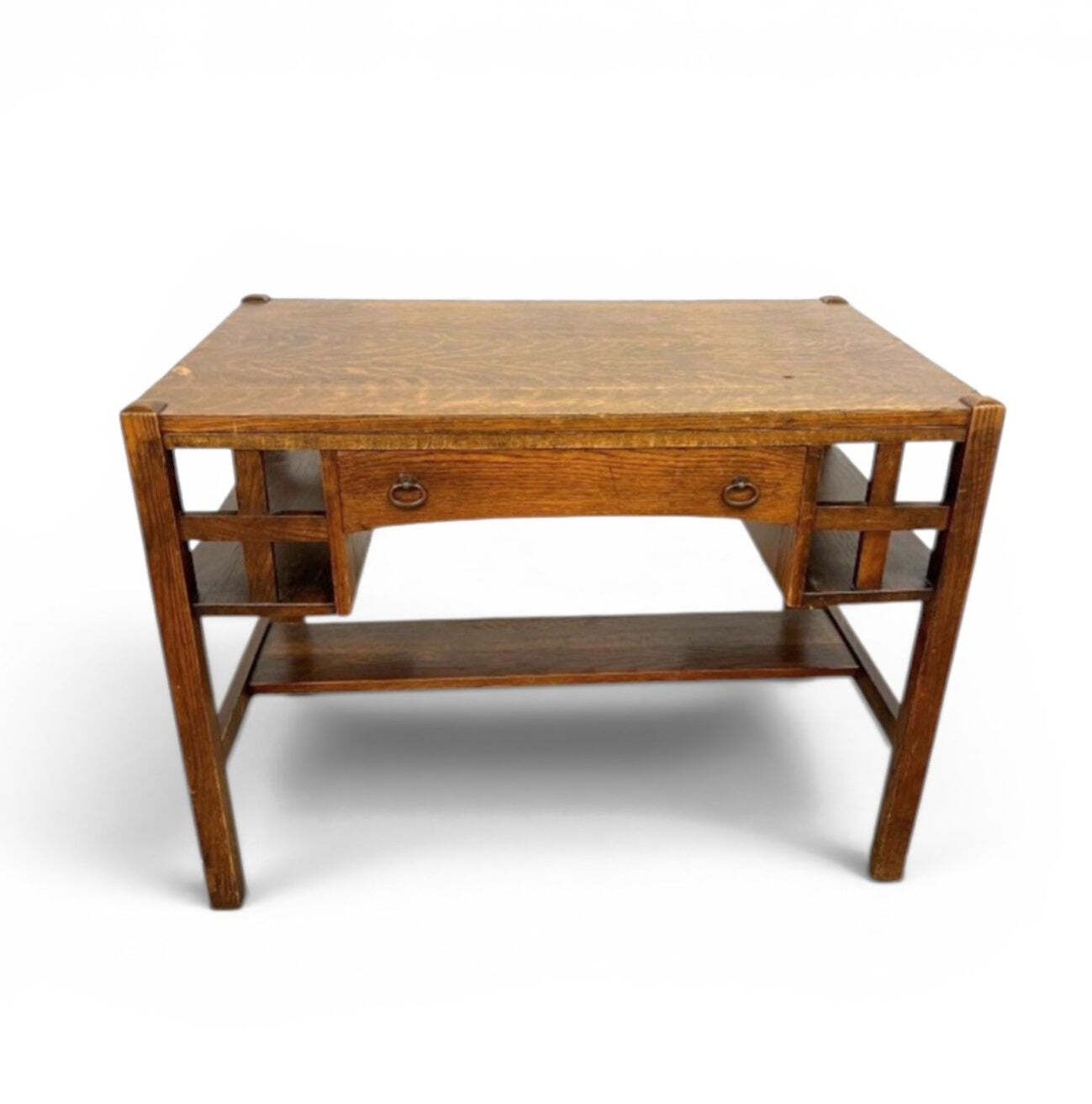Early 20th Century Oak Arts And Crafts Desk By Bourn   Hadley USA / 1920s / USA / Stickley Brothers photo furniture