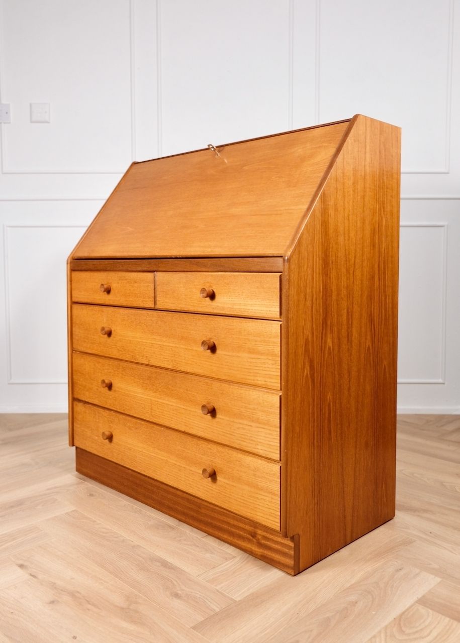 Nathan Teak Bureau Chest Of Drawers