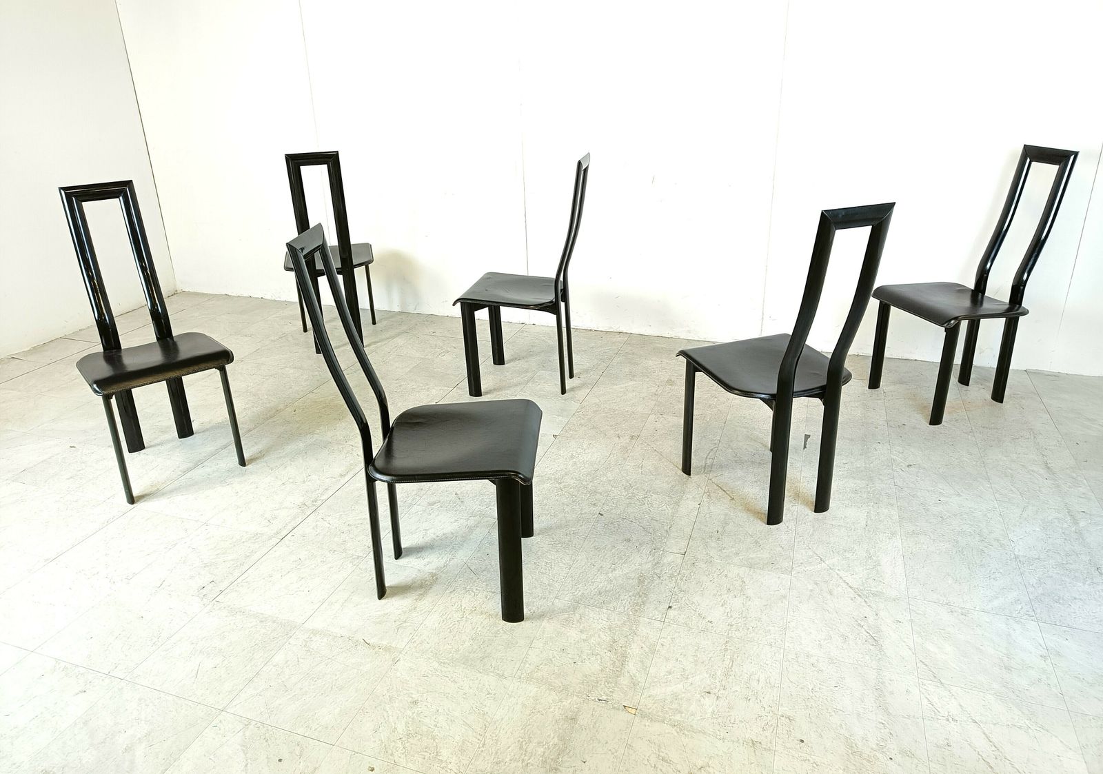 Set Of 6 Regia Dining Chairs By Antonella Mosca For Ycami, 1980s photo Furniture