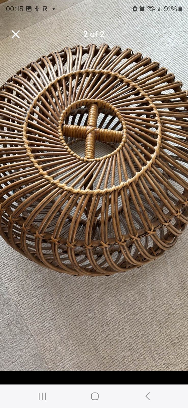Large Mid Century 1950s Franco Albini Lobster Pot Vintage Foot Stool photo for sale