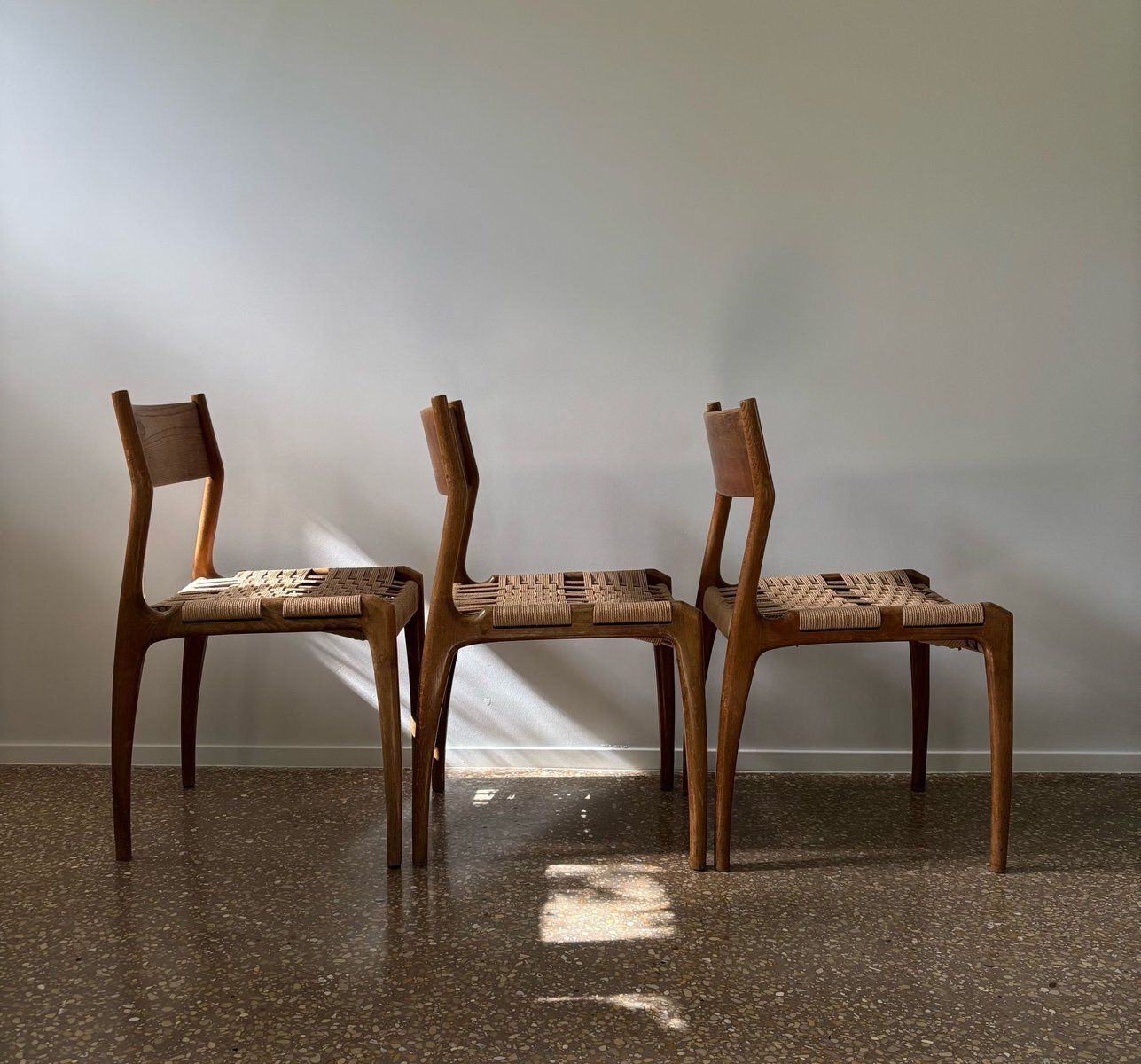 Mid Century Modern Dining Chairs, Italy, 1950s, Set Of 3 photo Furniture