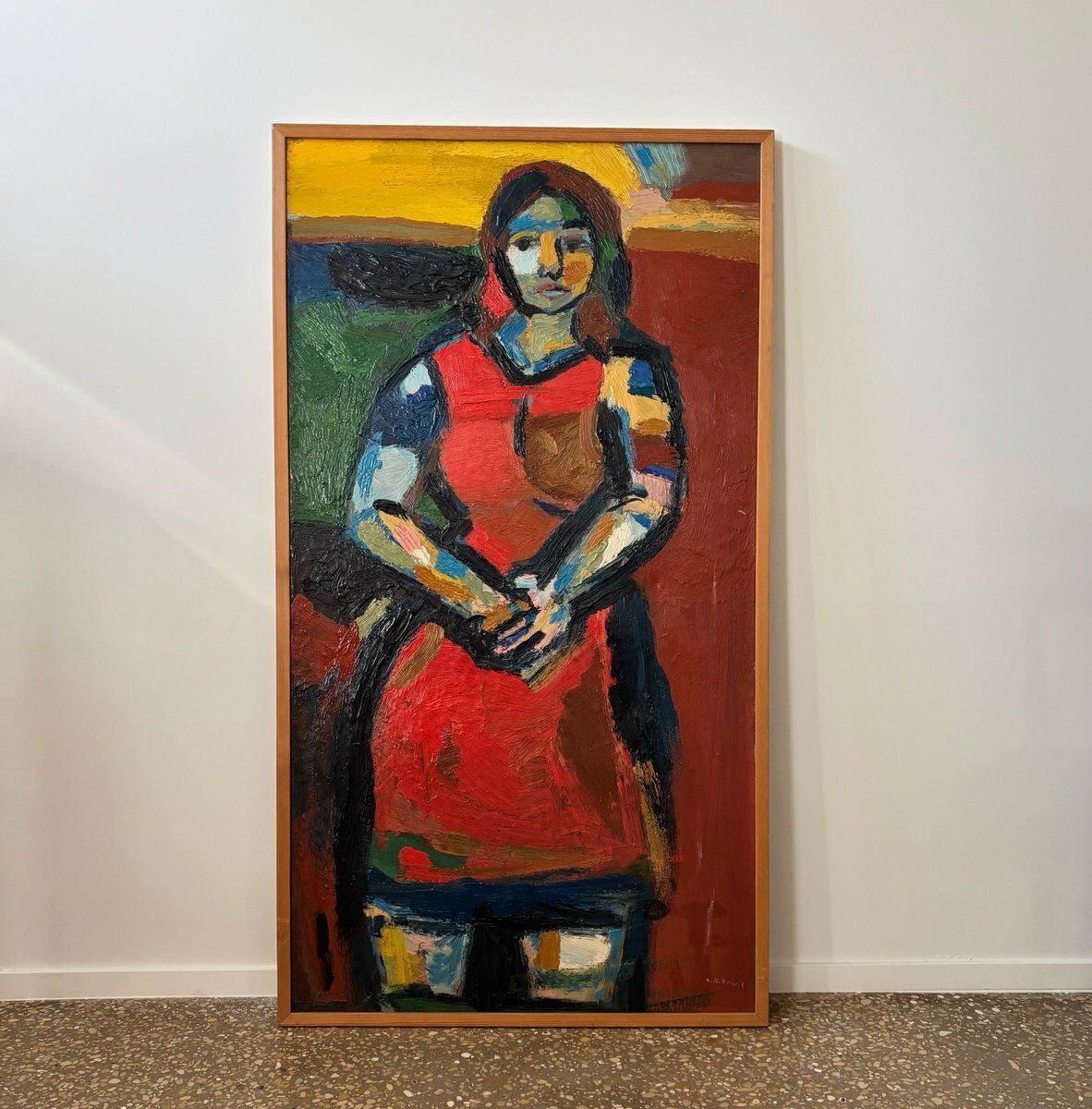 A.R. Seidel, Jannie, Oil On Linen, 1960s 1970s photo furniture
