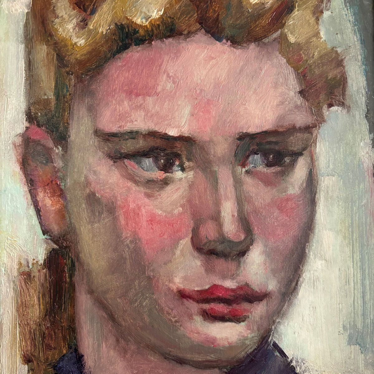 Rien Goené, Portrait, 1960s, Oil On Canvas, Framed photo 476.0