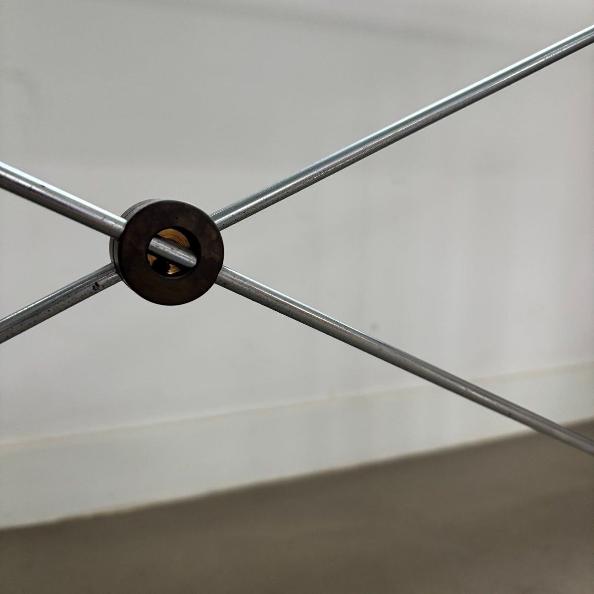 Console Table With Brass Details And Glass Top By Peter Ghyczy, 1970s photo vintage