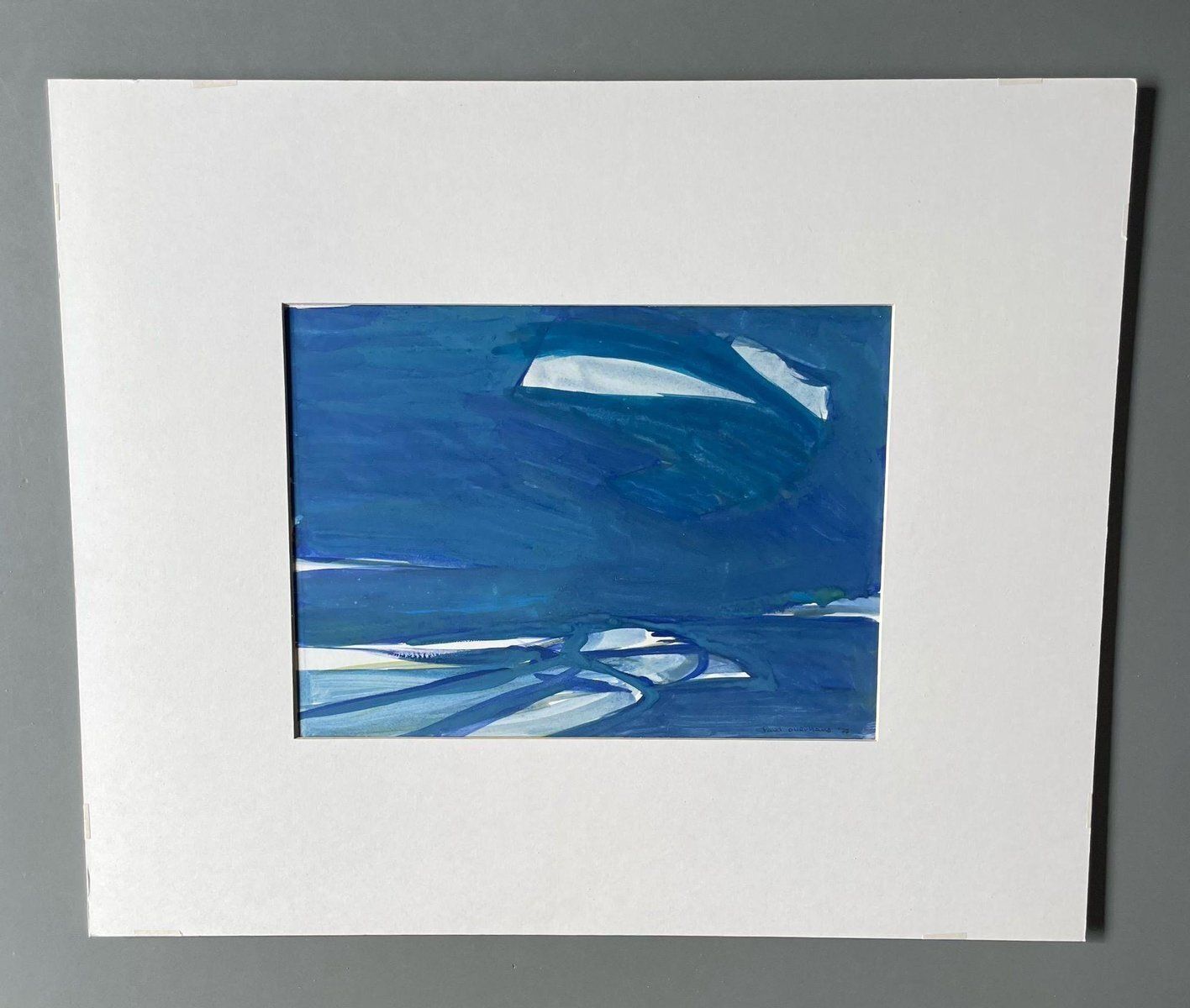 Paul Overhaus, Sea Nr. 5, 1977, Gouache photo furniture