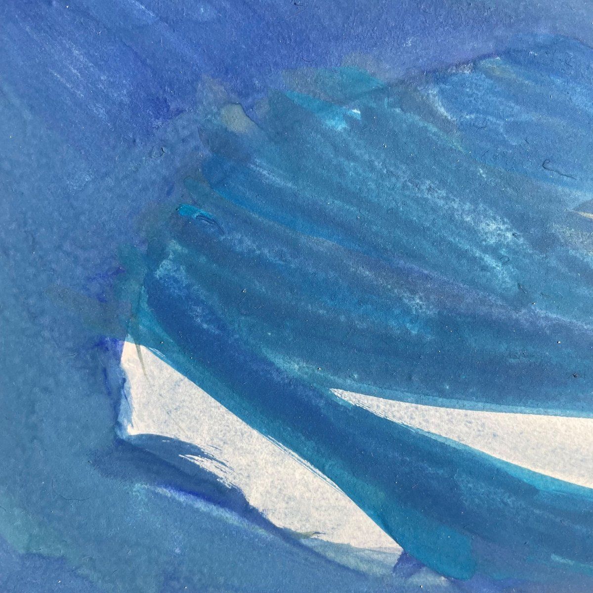 Paul Overhaus, Sea Nr. 5, 1977, Gouache photo vintage