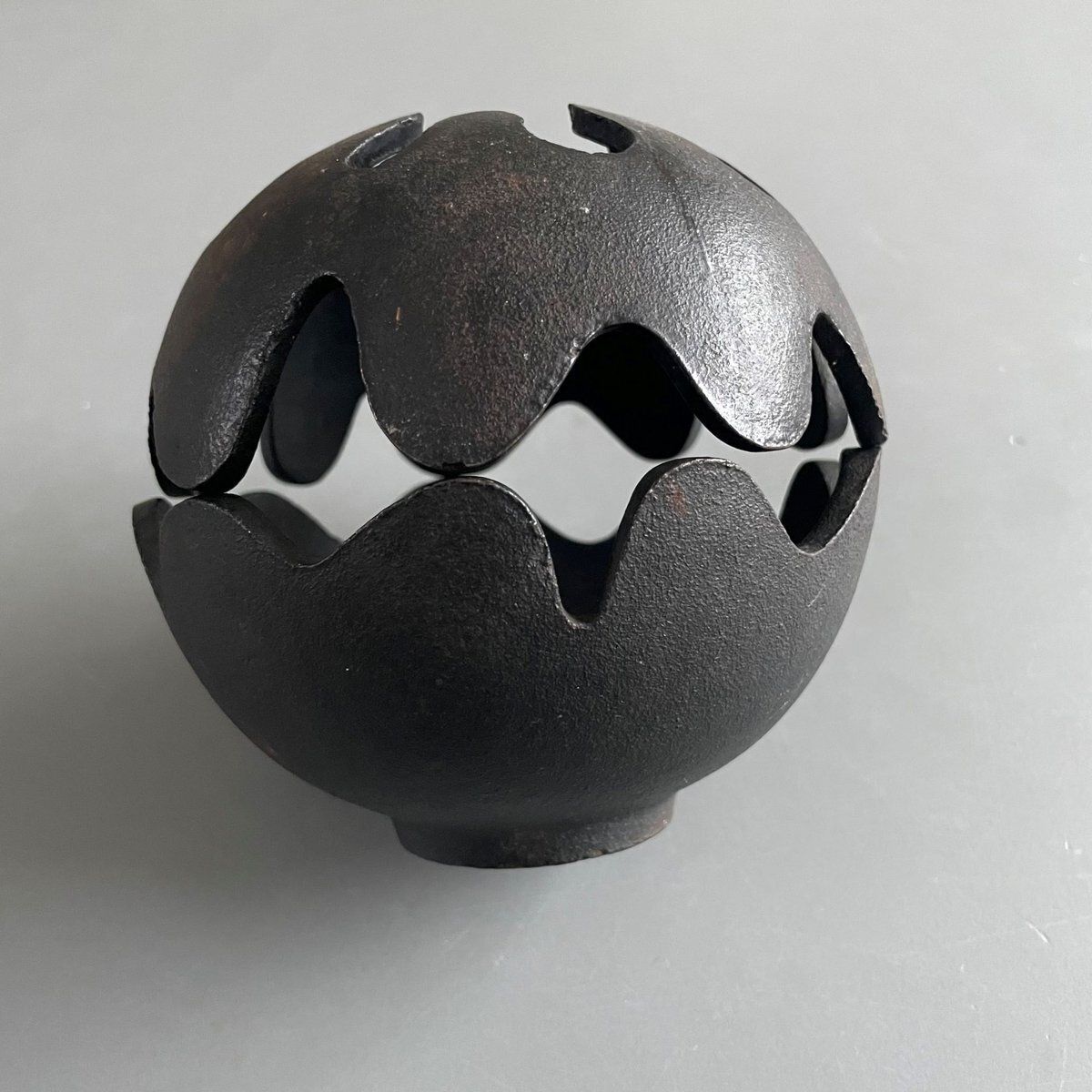 Cast Iron Pumpkin Candleholder By Christel & Christer Holmgren For Illums Bilighus, Denmark, 1960s photo furniture