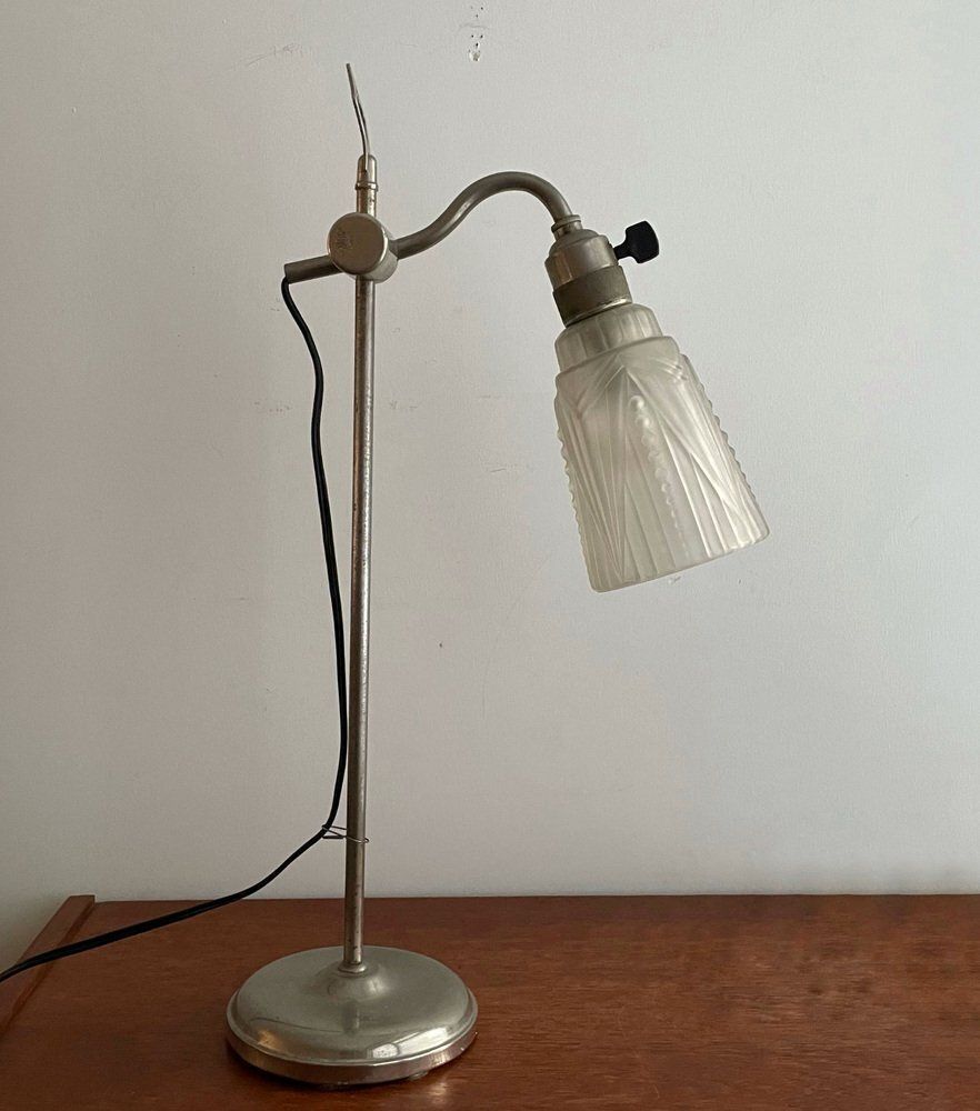 1st Half 20th Century Art Deco Desk Lamp, France, 1930s photo Lighting