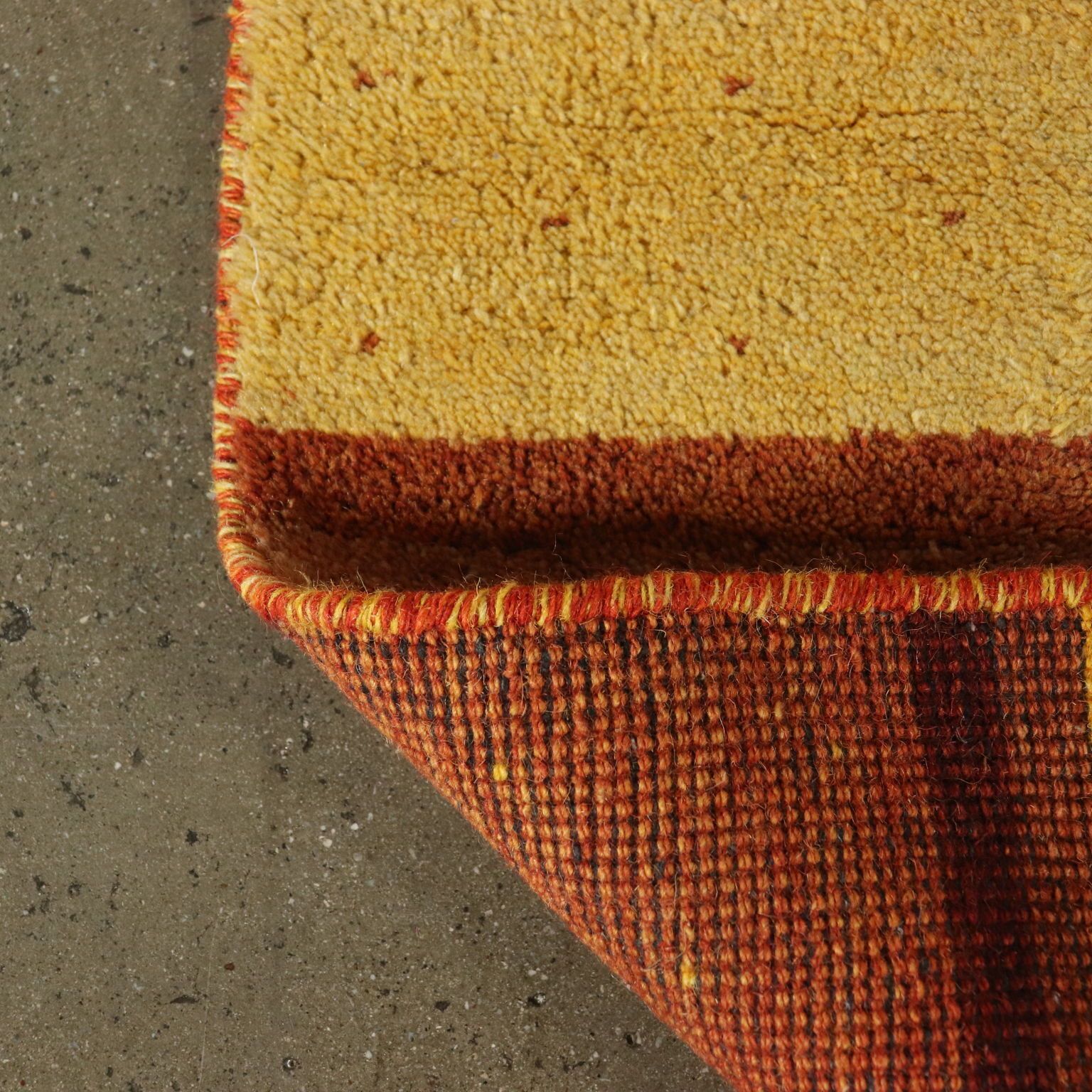 Vintage Carpet Wool Heavy Knot 55 X 29 In photo buy