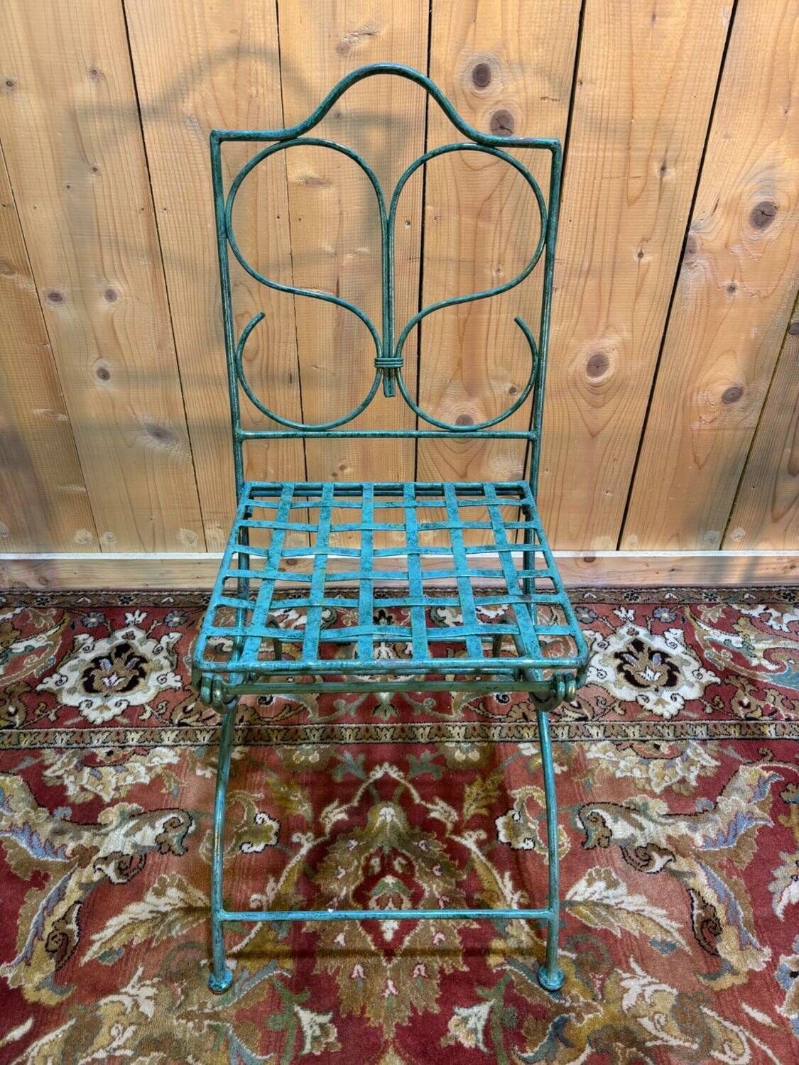 Set Of 4 Metal Garden Chairs photo for sale