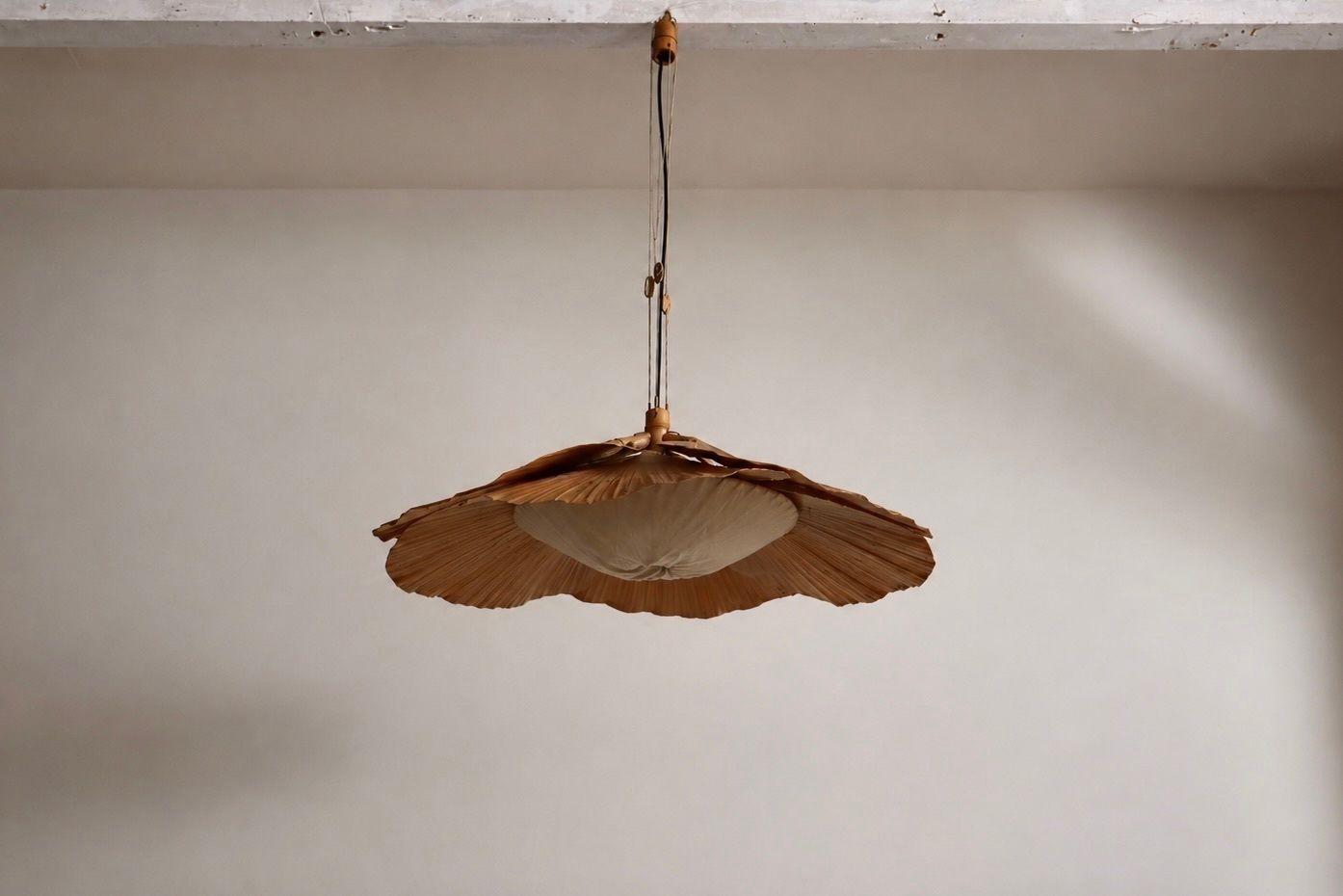 14292.0 Uchiwa Hana II Chandelier By Ingo Maurer For Design M 1970s photo