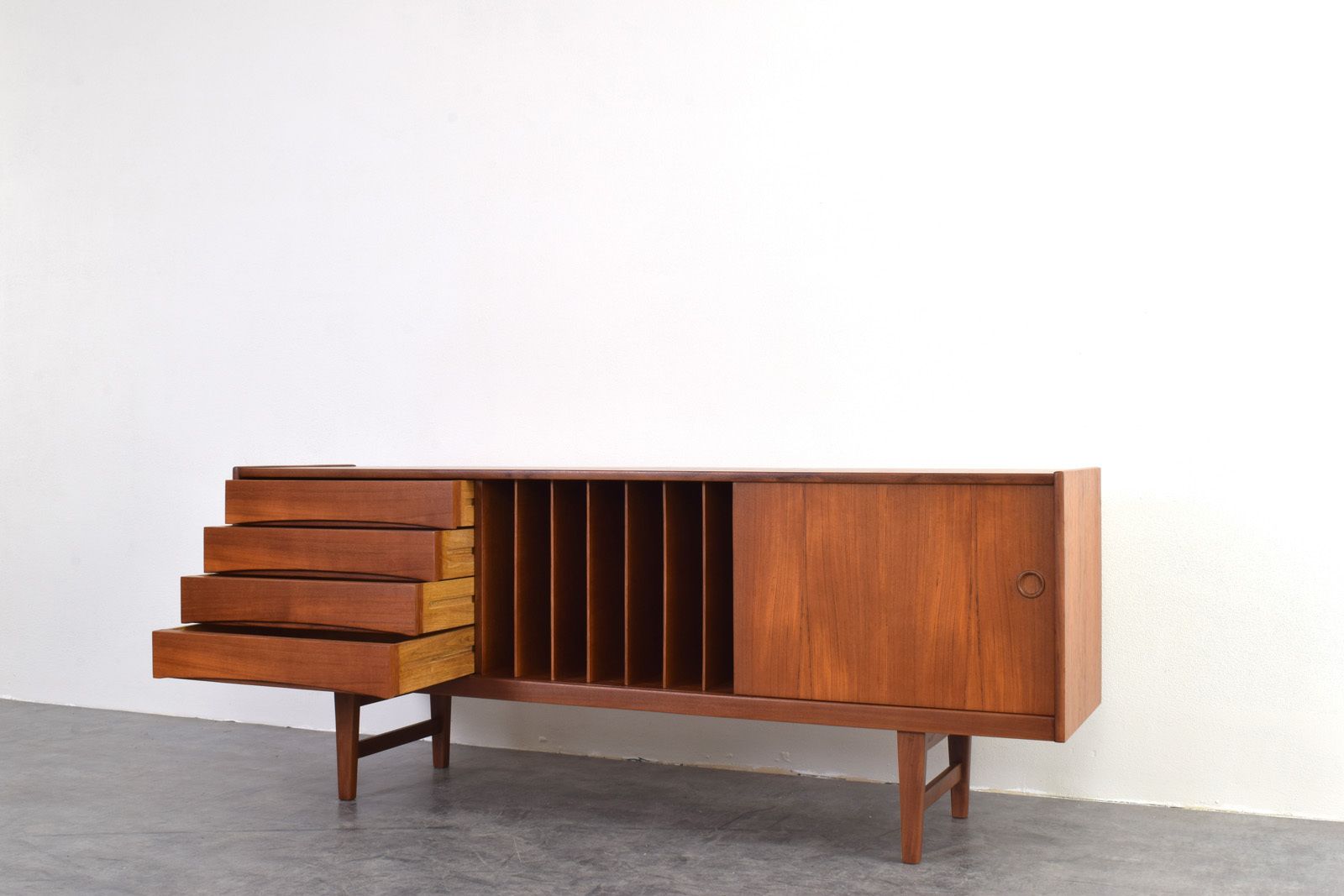 3750.0 Mid Century Teak Hi Fi Sideboard Ulvö By Erik Wørts For Ikea photo