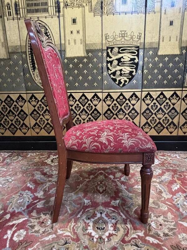 2x8 Wooden And Fabric Chairs photo furniture