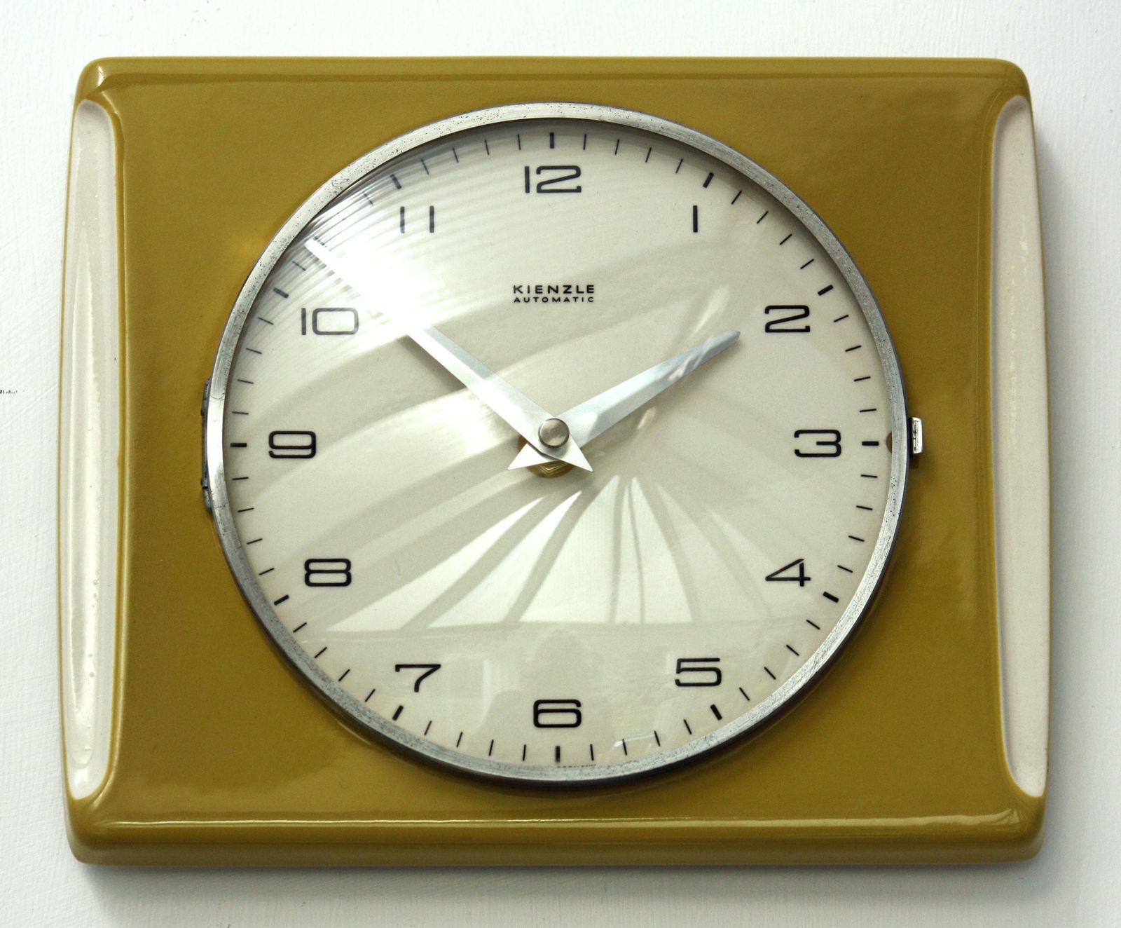 Vintage Kienzle Wall Clock   22cm Ceramic Retro Style Mid Century Style Antique Green Clock Gift Off The Wall Clocks