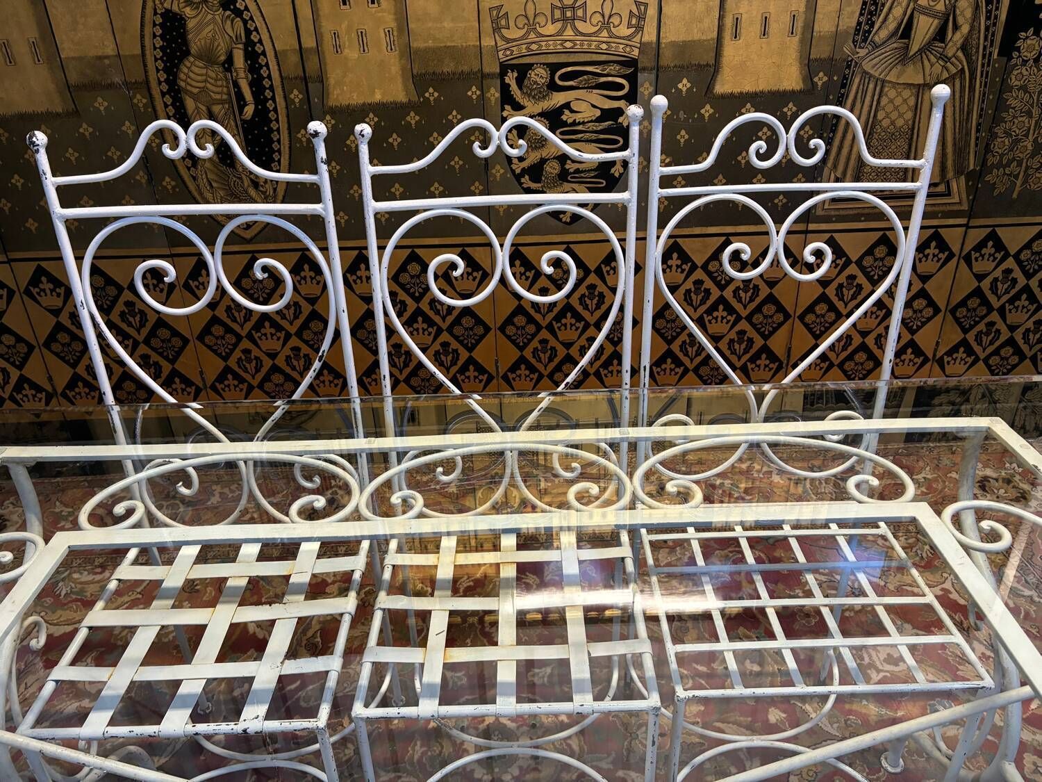 Iron And Glass Garden Furniture photo for sale