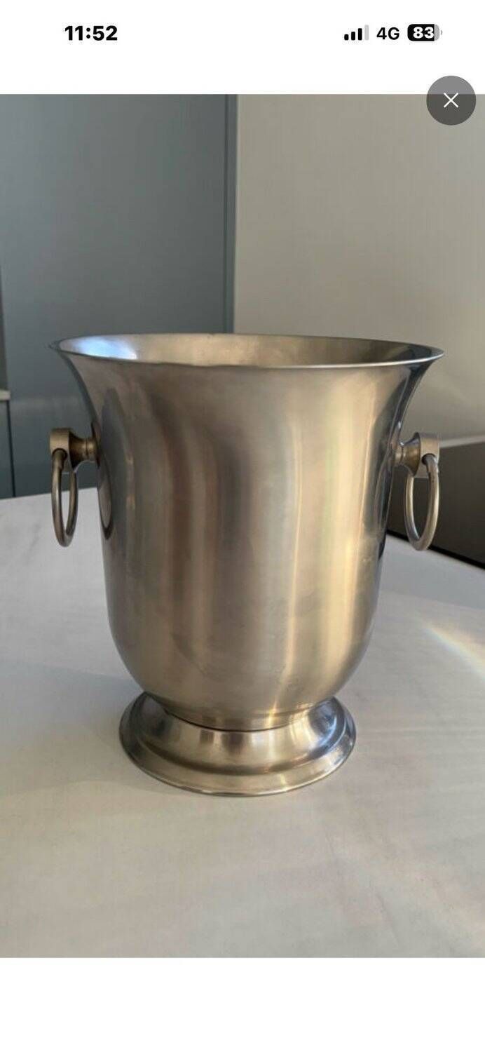 Champagne Bucket Guy Degrenne – Stainless Steel & Gold Plated Brass photo furniture
